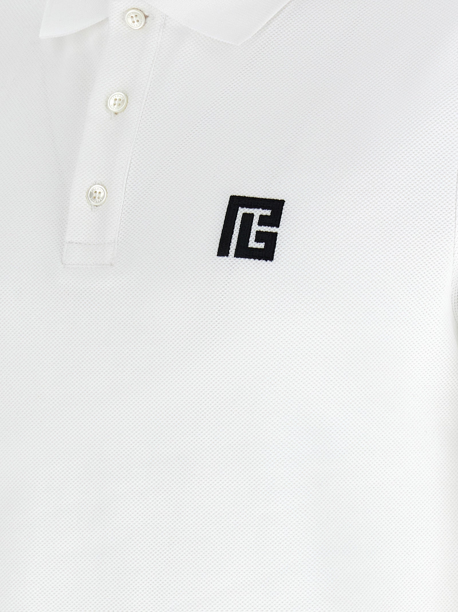Balmain Bicolor Cotton Polo Men's Shirt