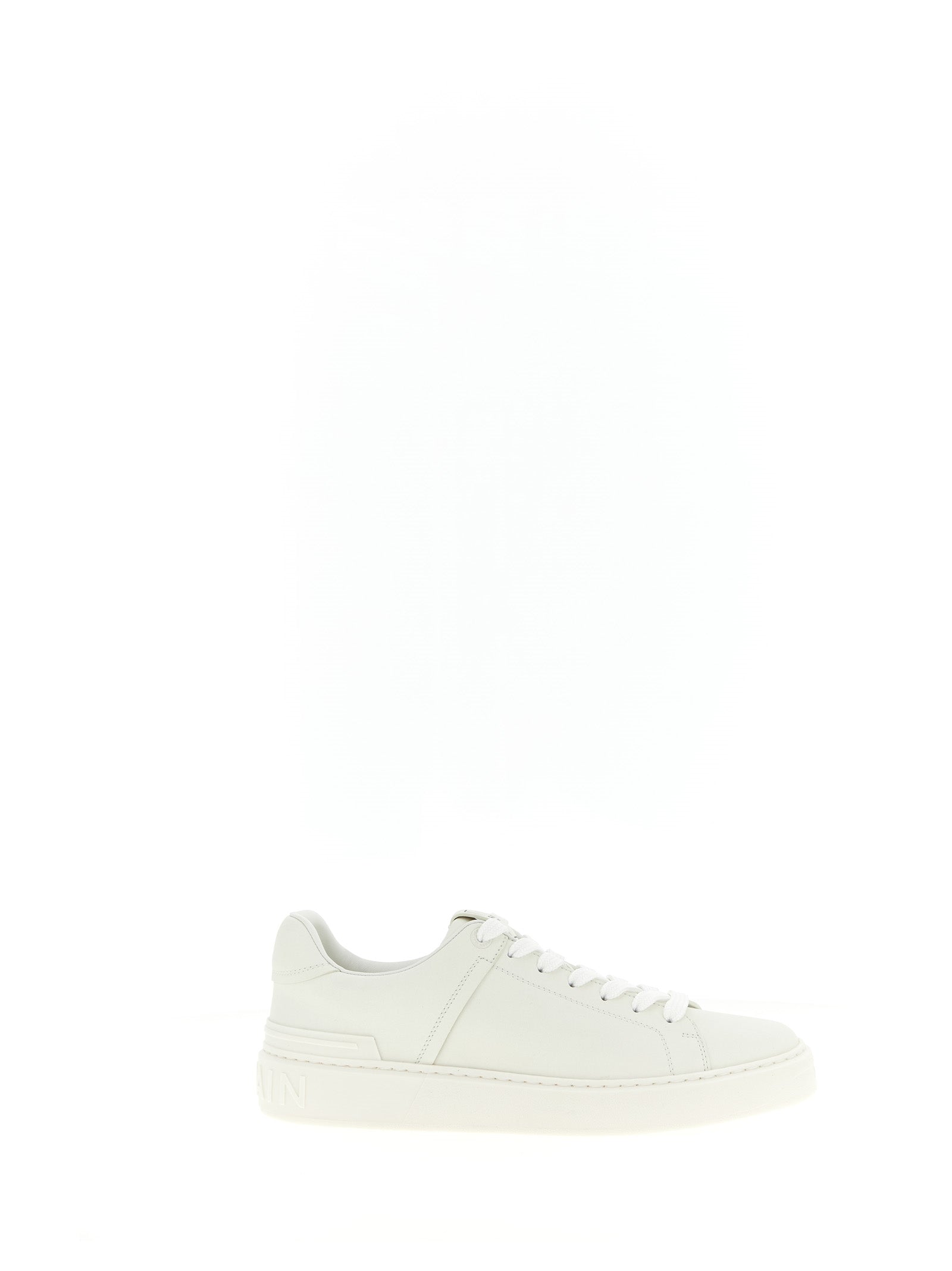 Balmain White Calfskin Men's Sneakers