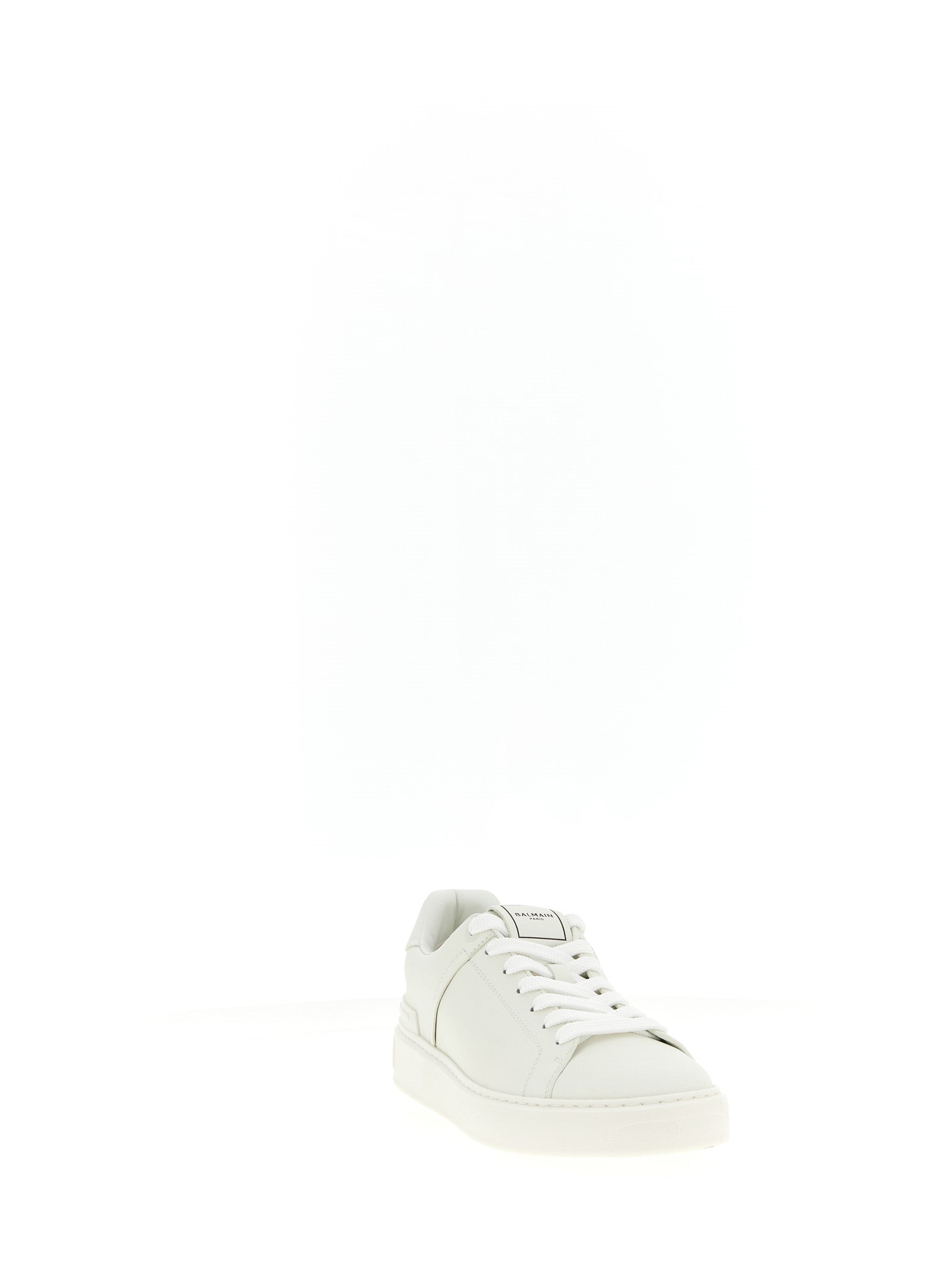 Balmain White Calfskin Men's Sneakers
