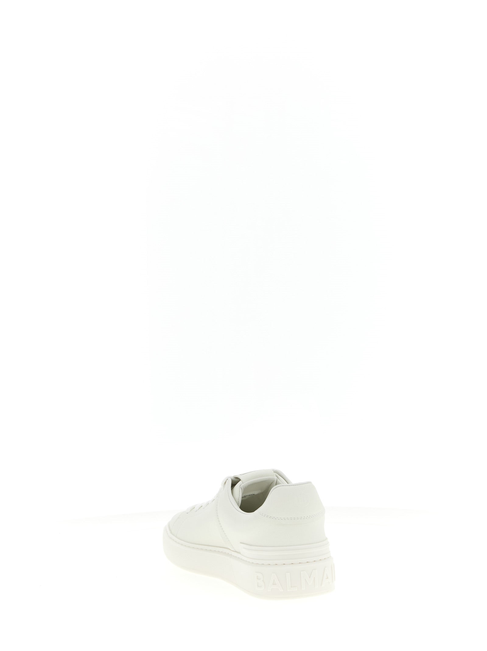 Balmain White Calfskin Men's Sneakers