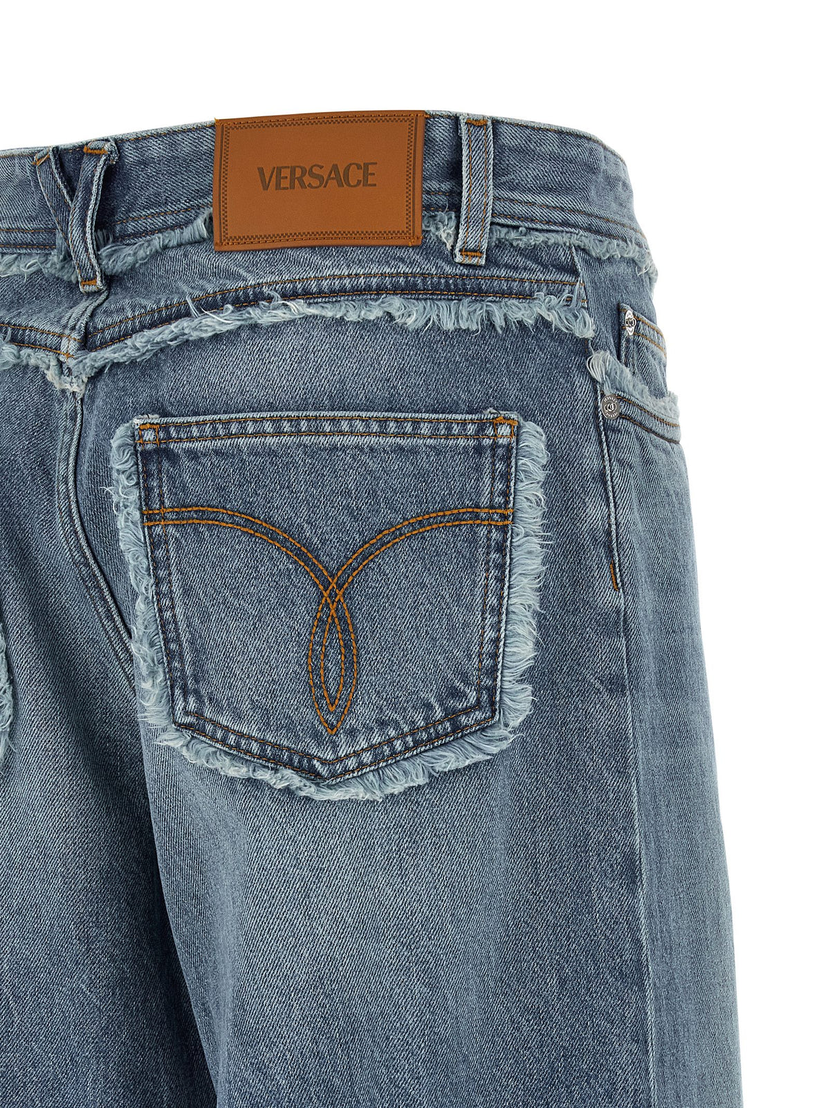 Versace Blue Cotton Boyfriend Women's Jeans