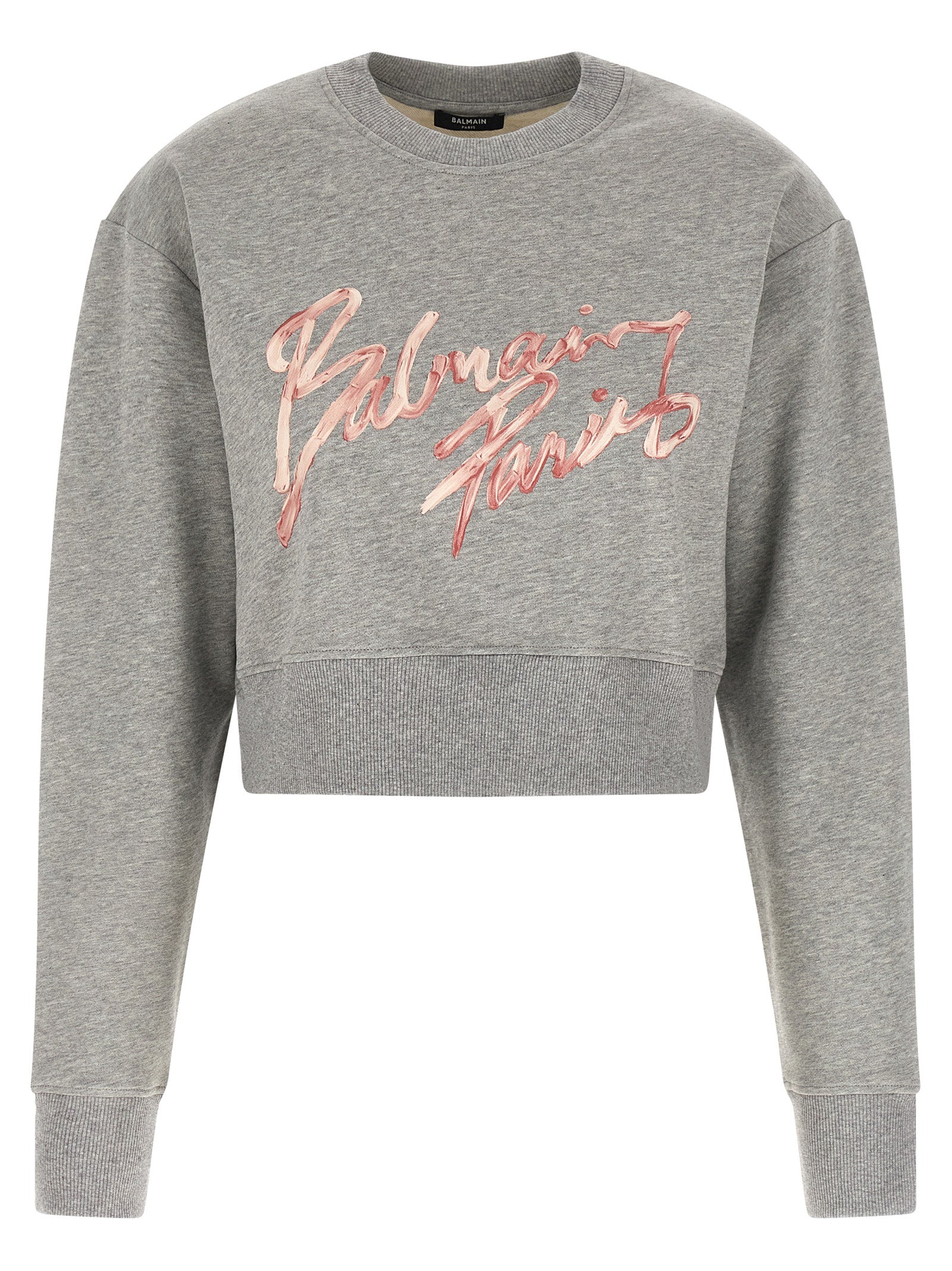 Balmain Gray Cotton Women's Sweatshirt
