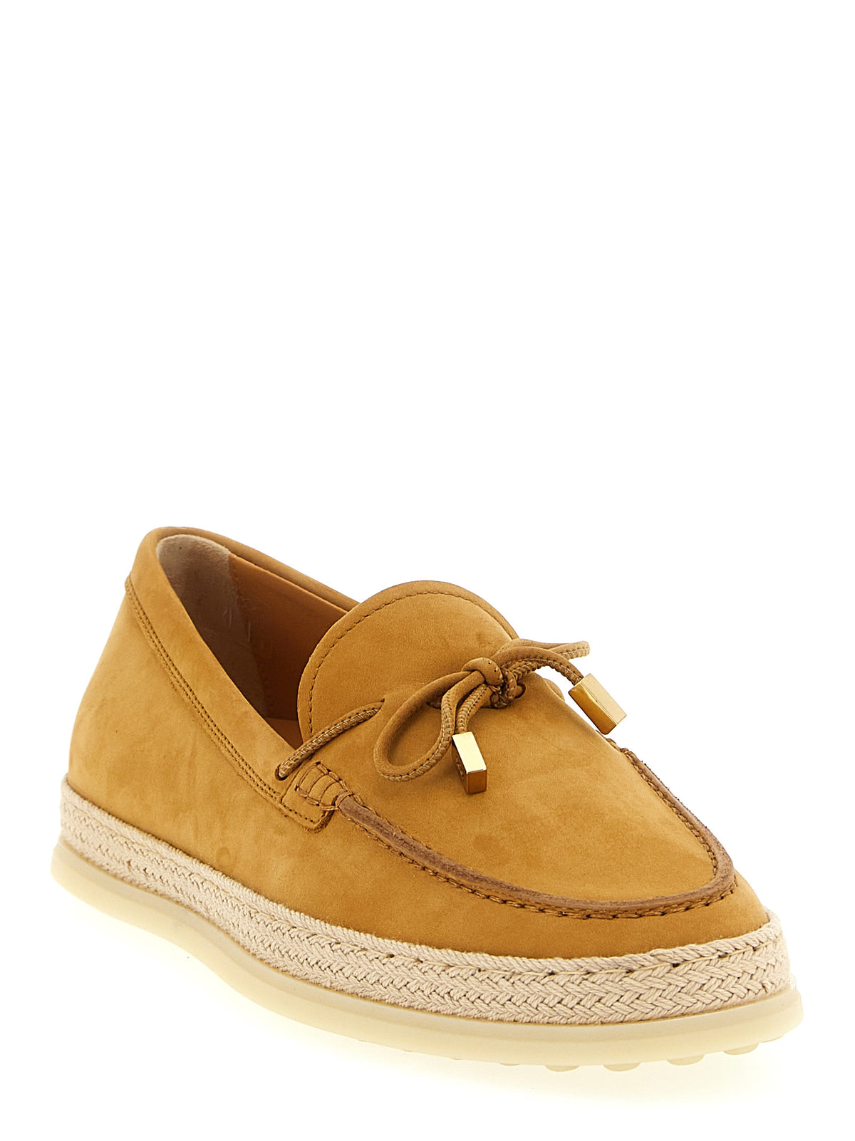 Tod's Beige Calfskin Slip-On Women's Loafers