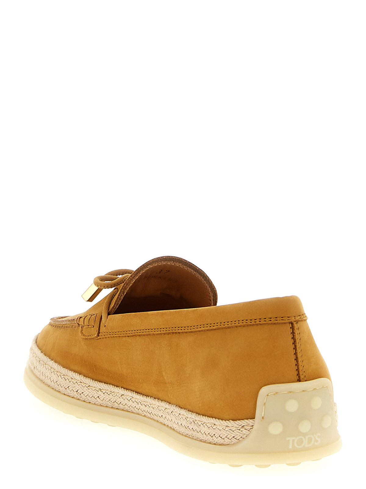 Tod's Beige Calfskin Slip-On Women's Loafers