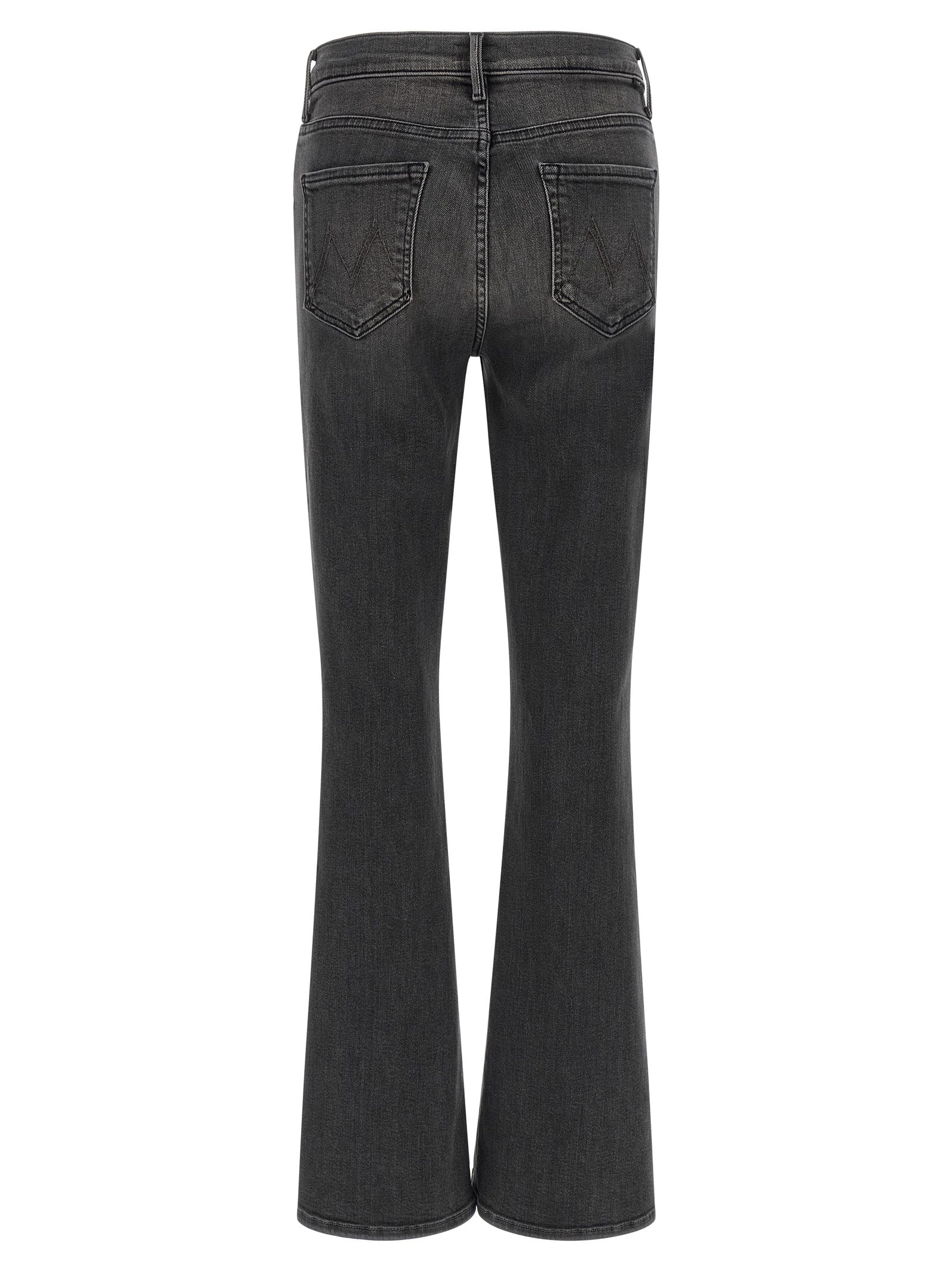 Mother Denim Gray Cotton Flared Women's Jeans
