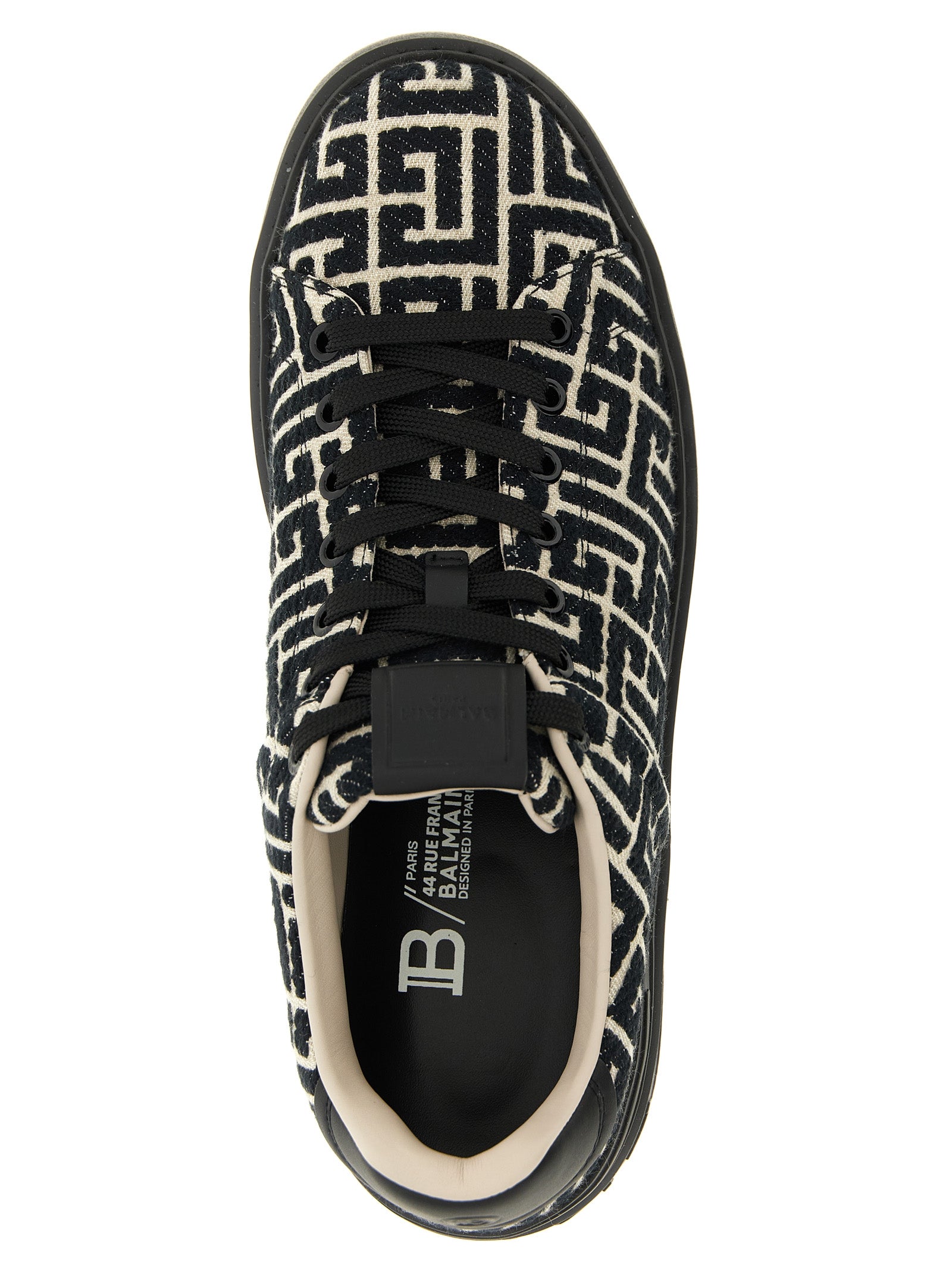 Balmain Black Cotton Men's Sneakers