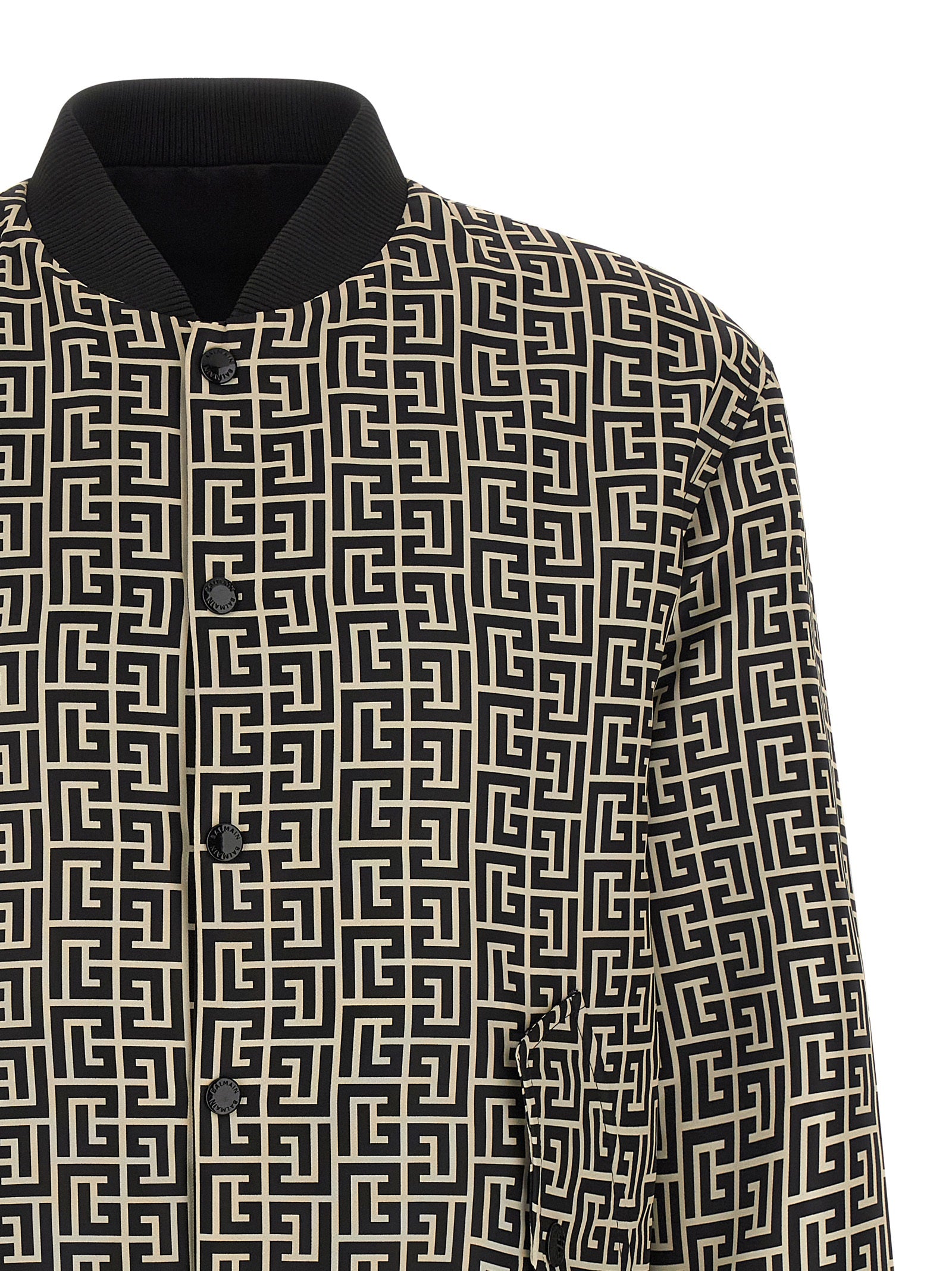 Balmain Black Polyamide Men's Bomber