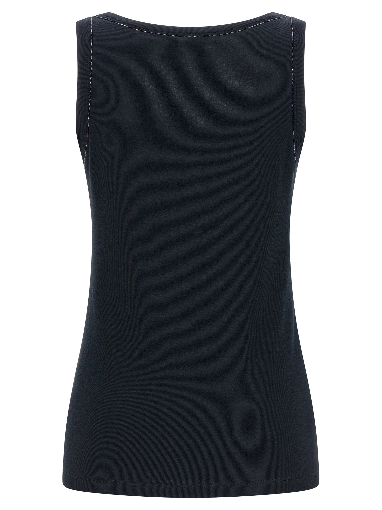 Fabiana Filippi Blue Cotton Sleeveles Women's T-Shirt