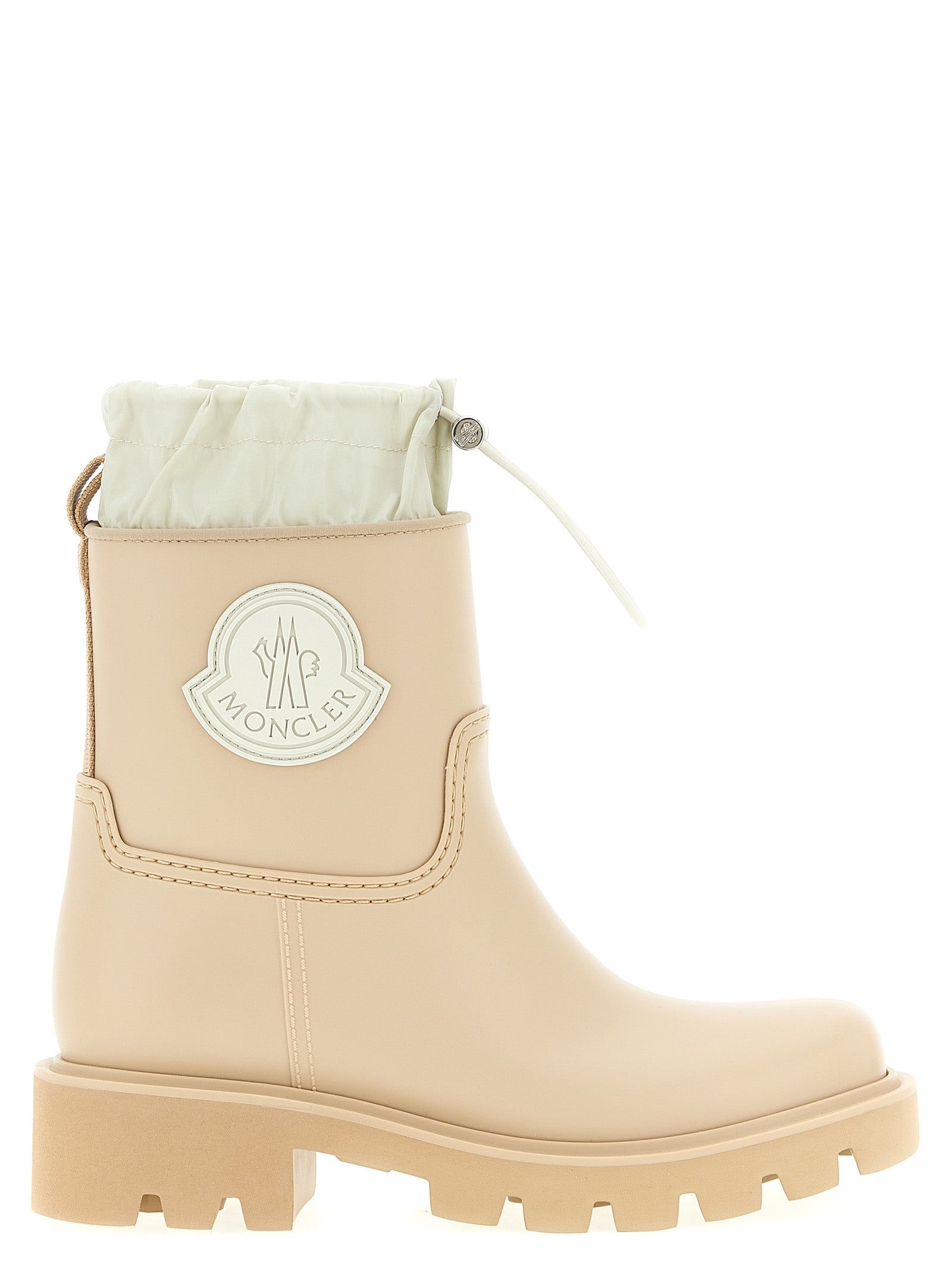 Moncler Beige Pvc Ankle Women's Boots