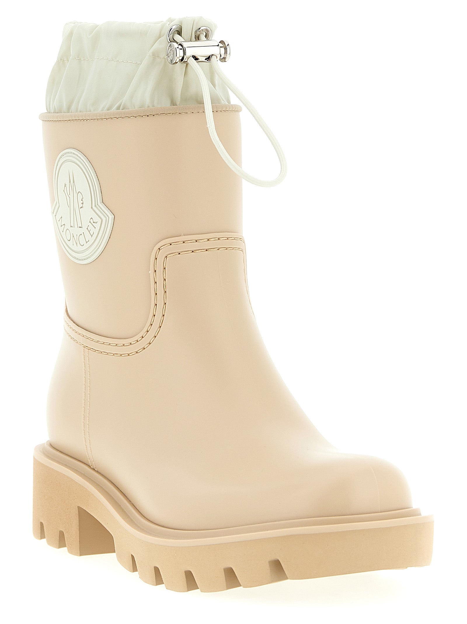 Moncler Beige Pvc Ankle Women's Boots