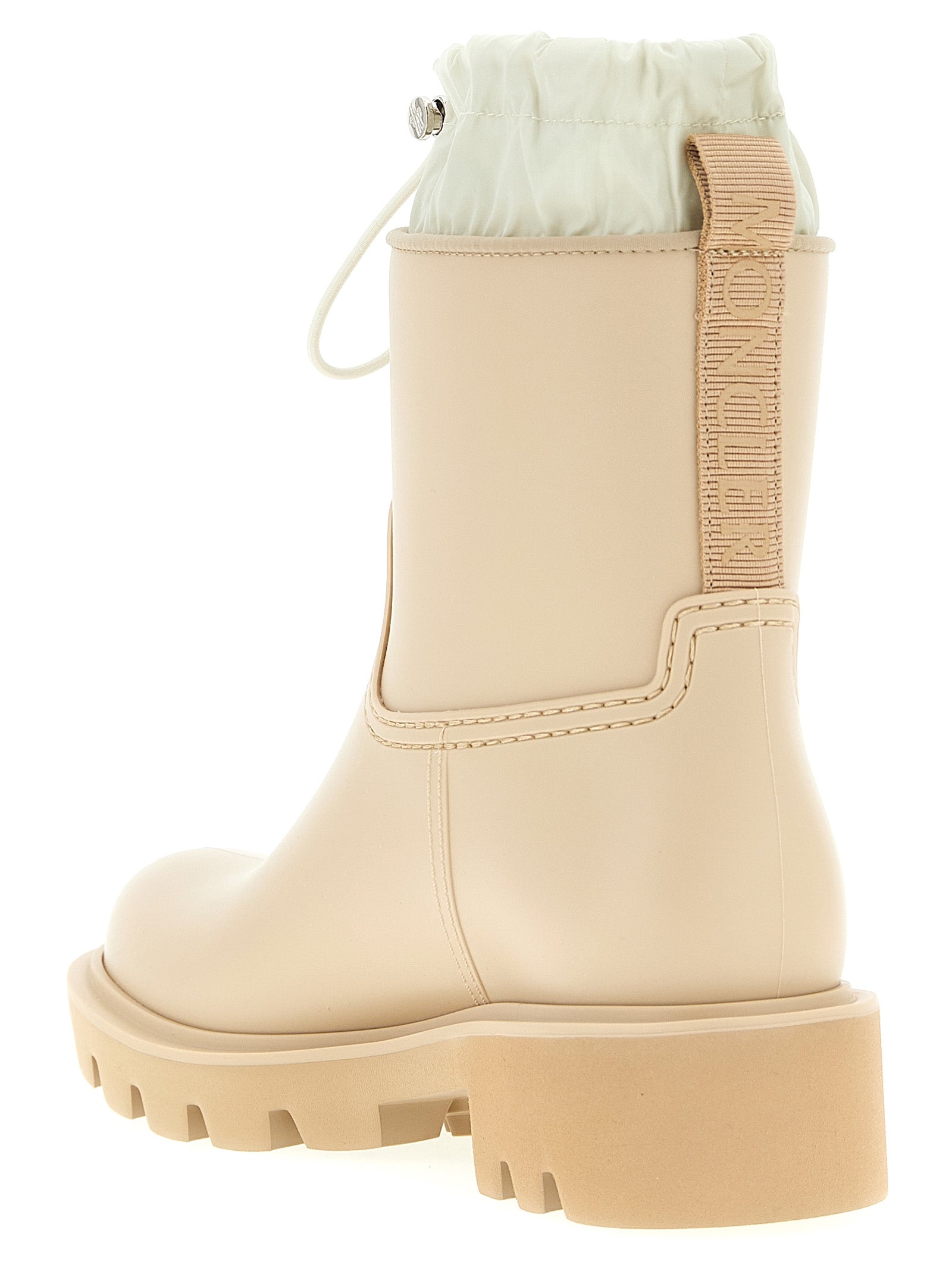 Moncler Beige Pvc Ankle Women's Boots