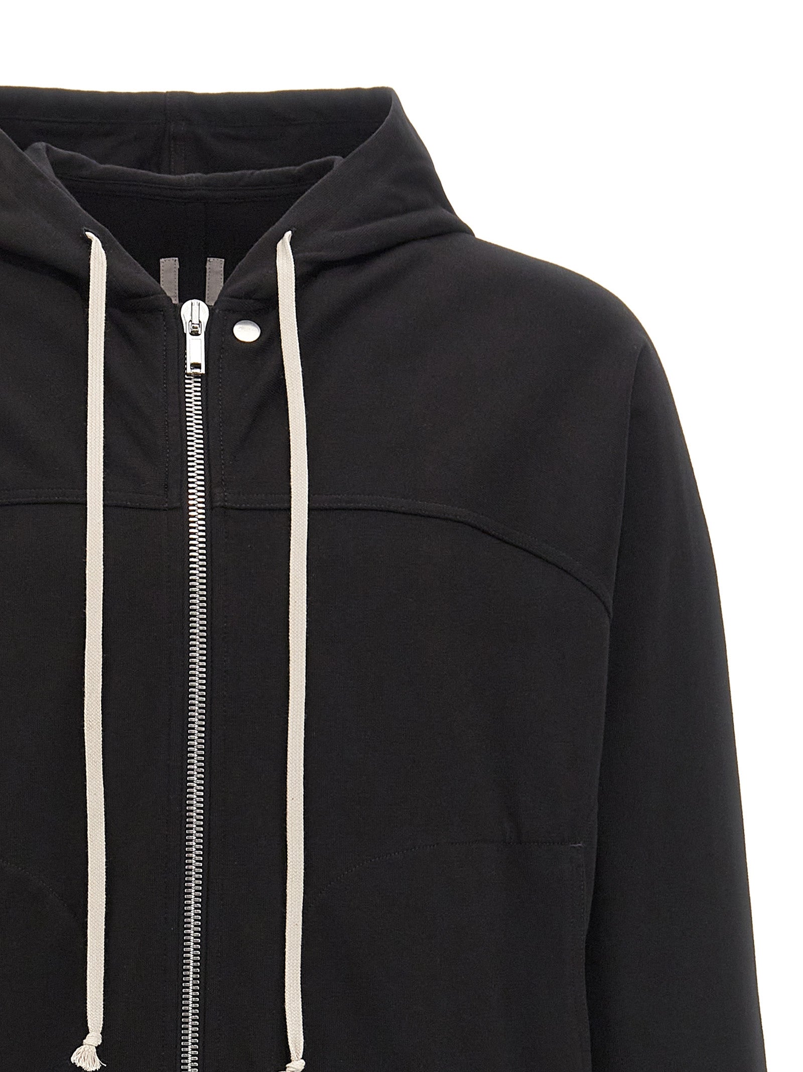 Rick Owens Black Cotton Men's Sweatshirt