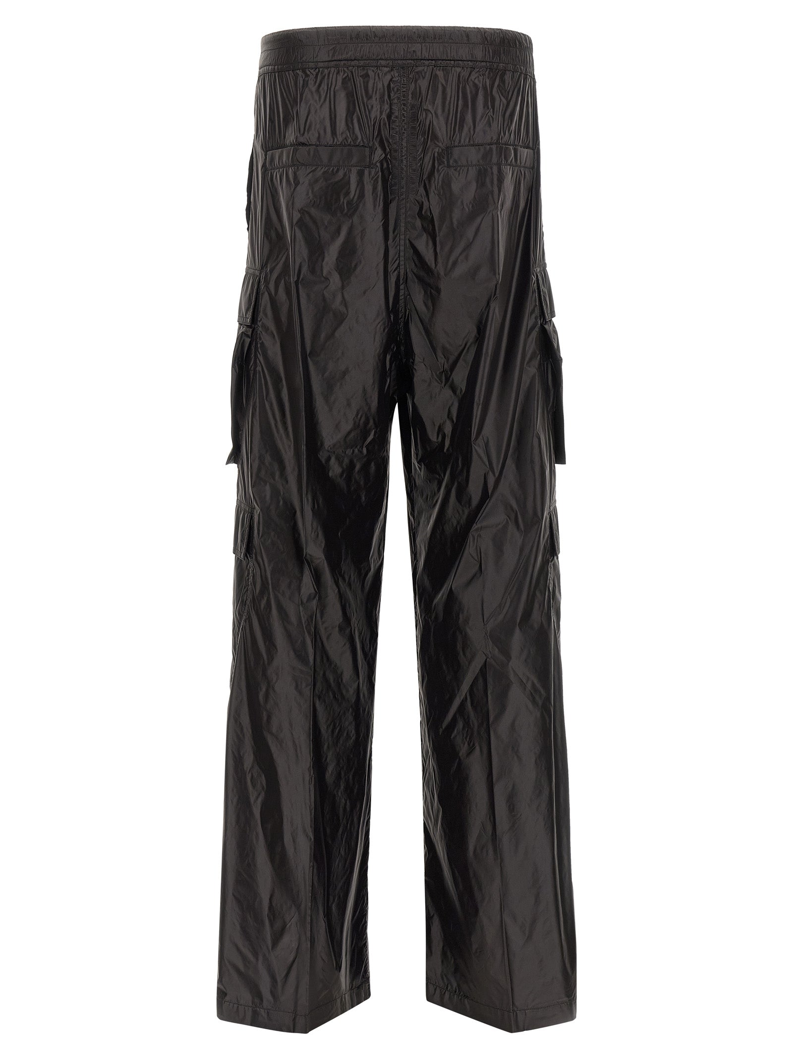 Rick Owens Black Nylon Cargo Men's Pants