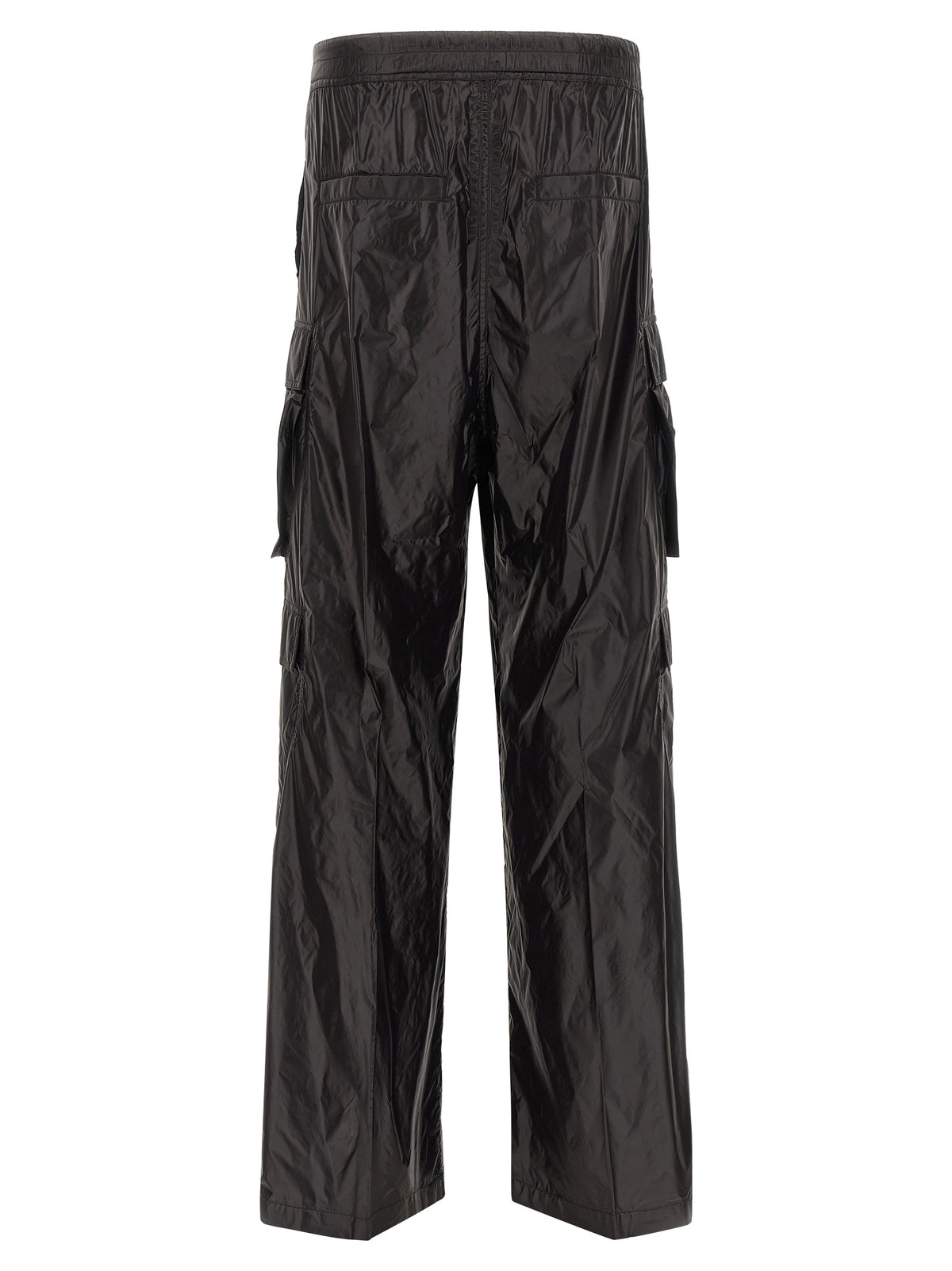 Rick Owens Black Nylon Cargo Men's Pants