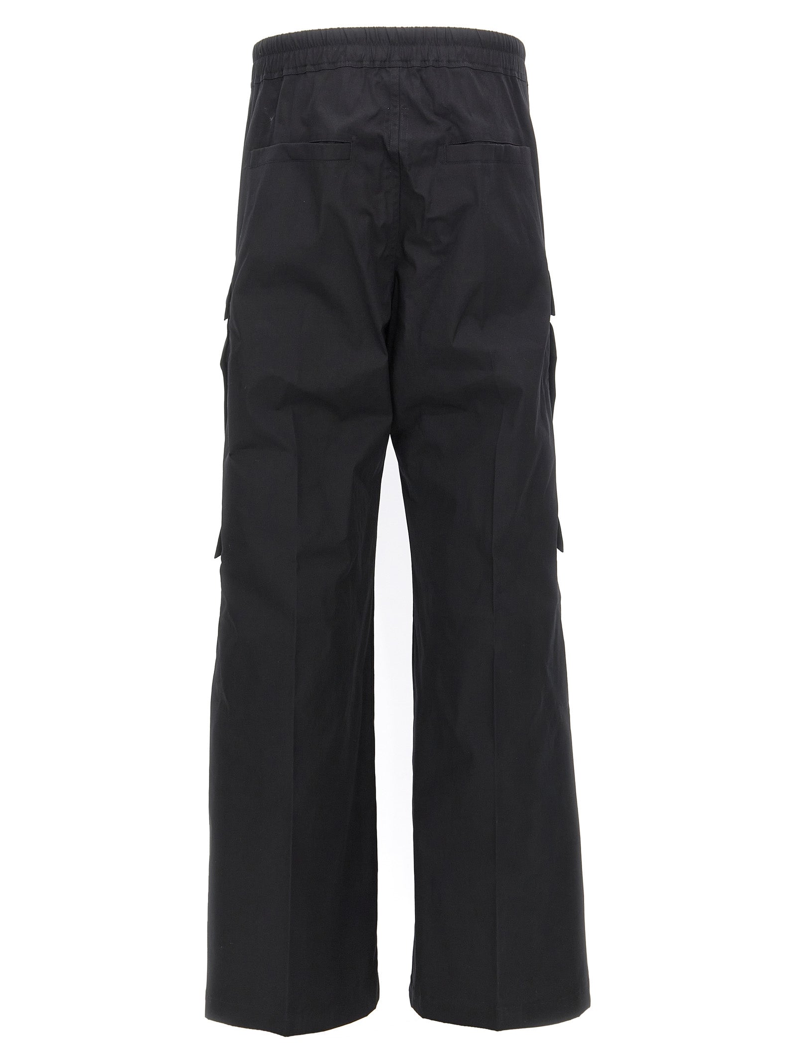 Rick Owens Black Cotton Cargo Men's Pants