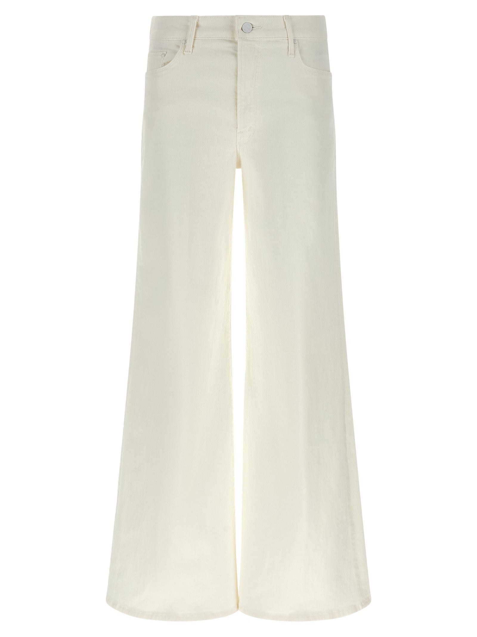 Mother Denim White Cotton Flared Women's Jeans