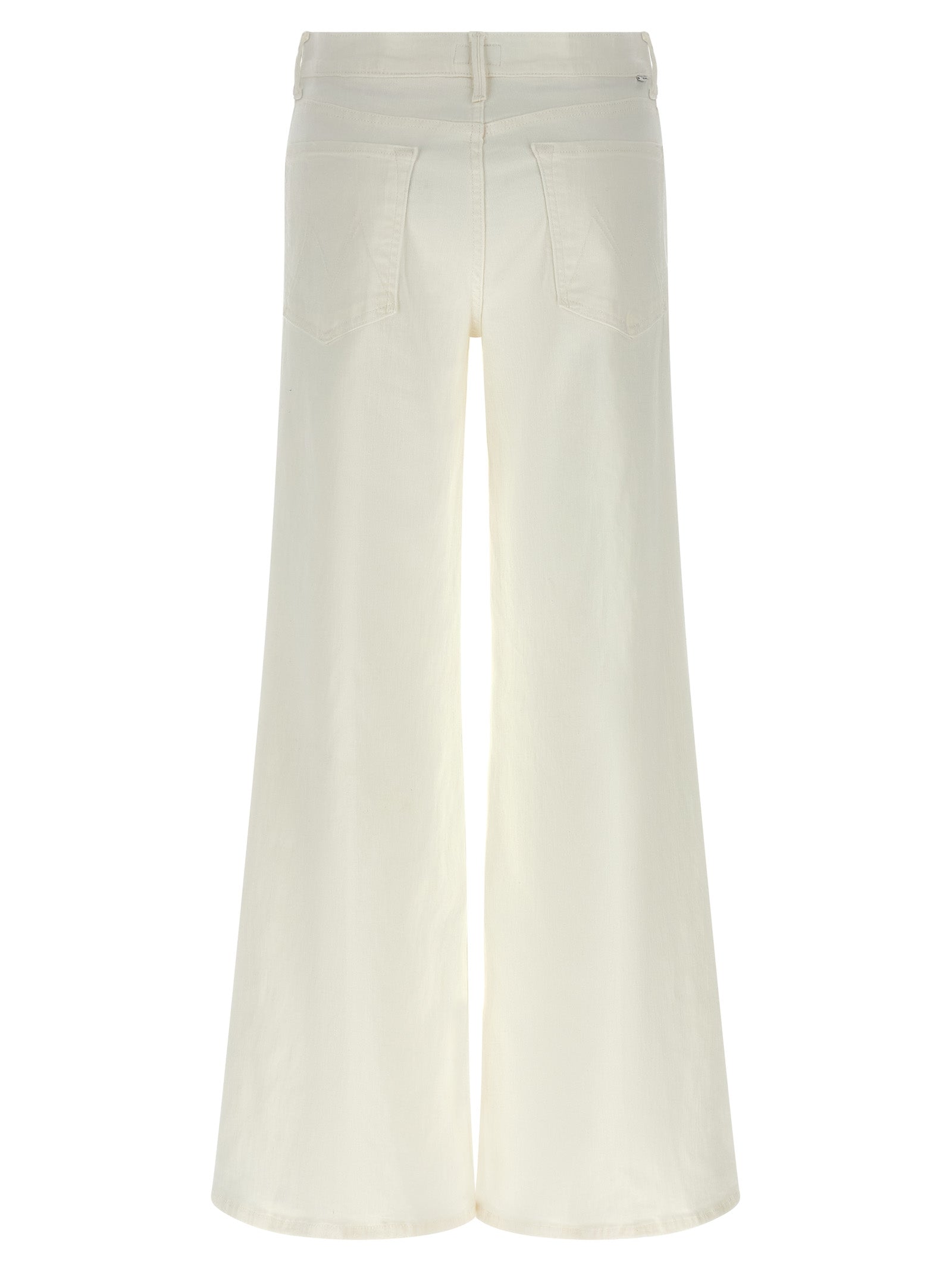 Mother Denim White Cotton Flared Women's Jeans