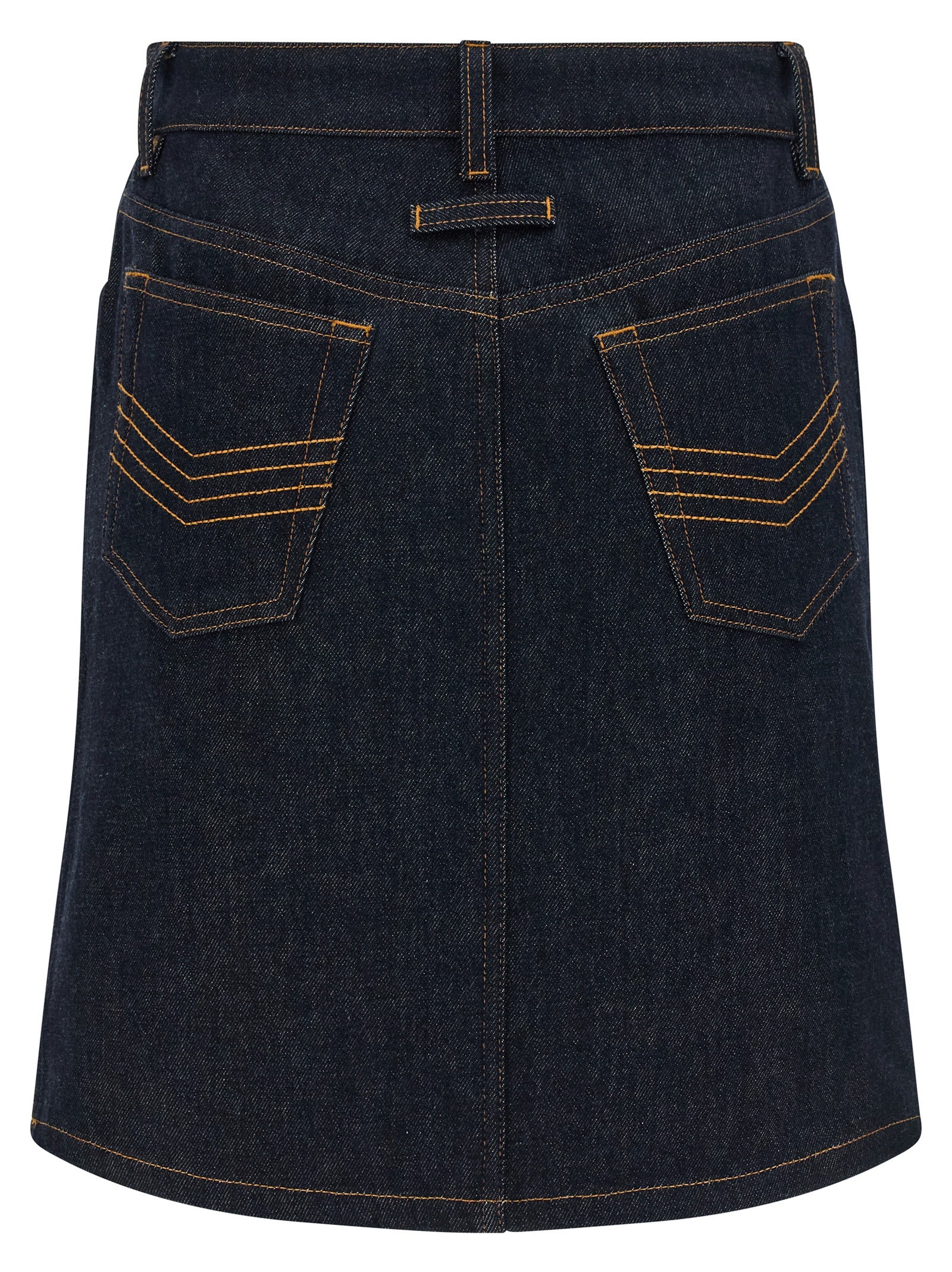 Jean Paul Gaultier Blue Cotton Long Women's Skirt
