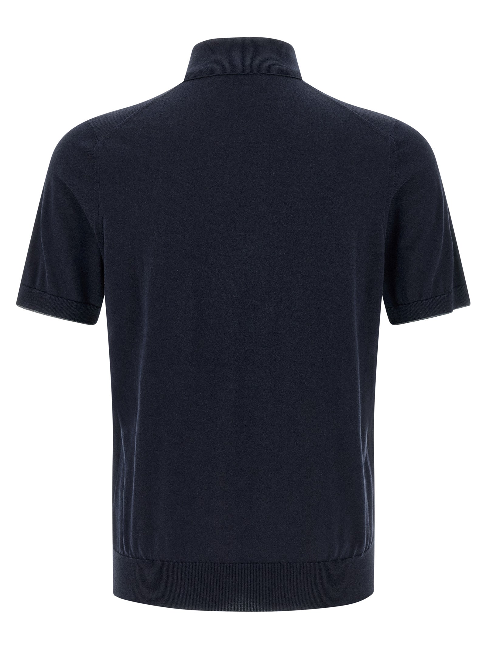 Brunello Cucinelli Blue Cotton Polo Men's Shirt