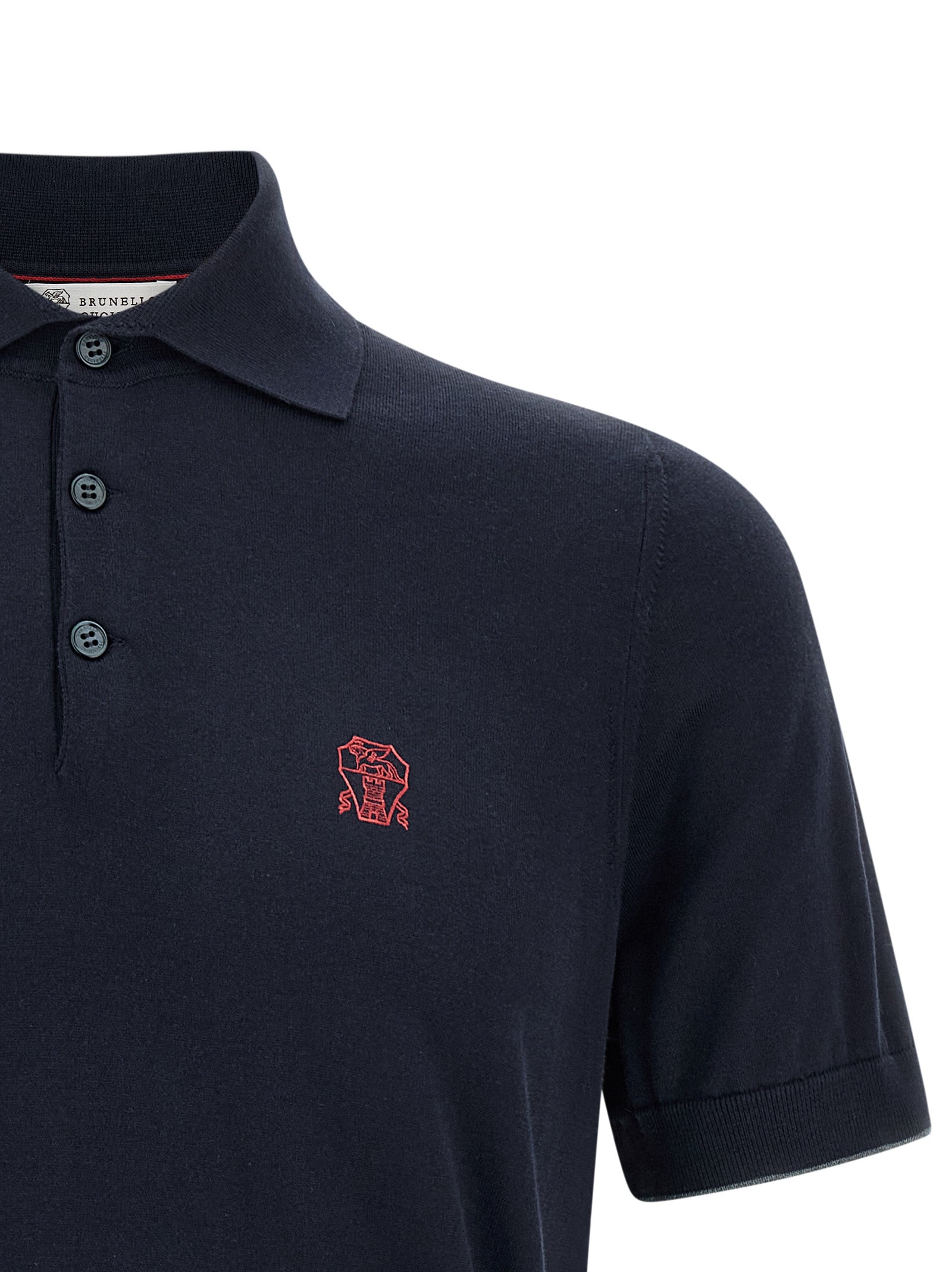Brunello Cucinelli Blue Cotton Polo Men's Shirt