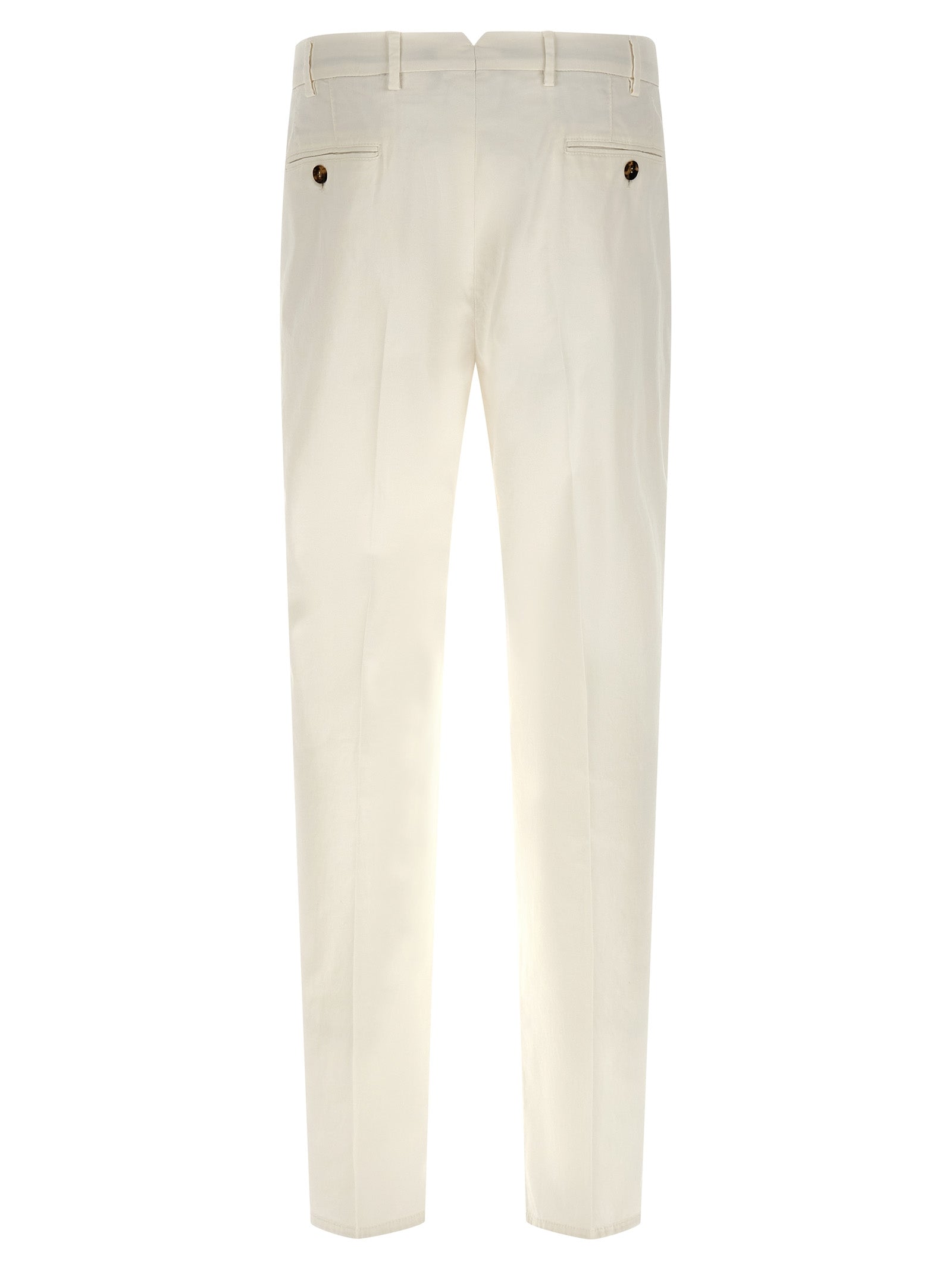 Brunello Cucinelli White Cotton Casual Men's Pants