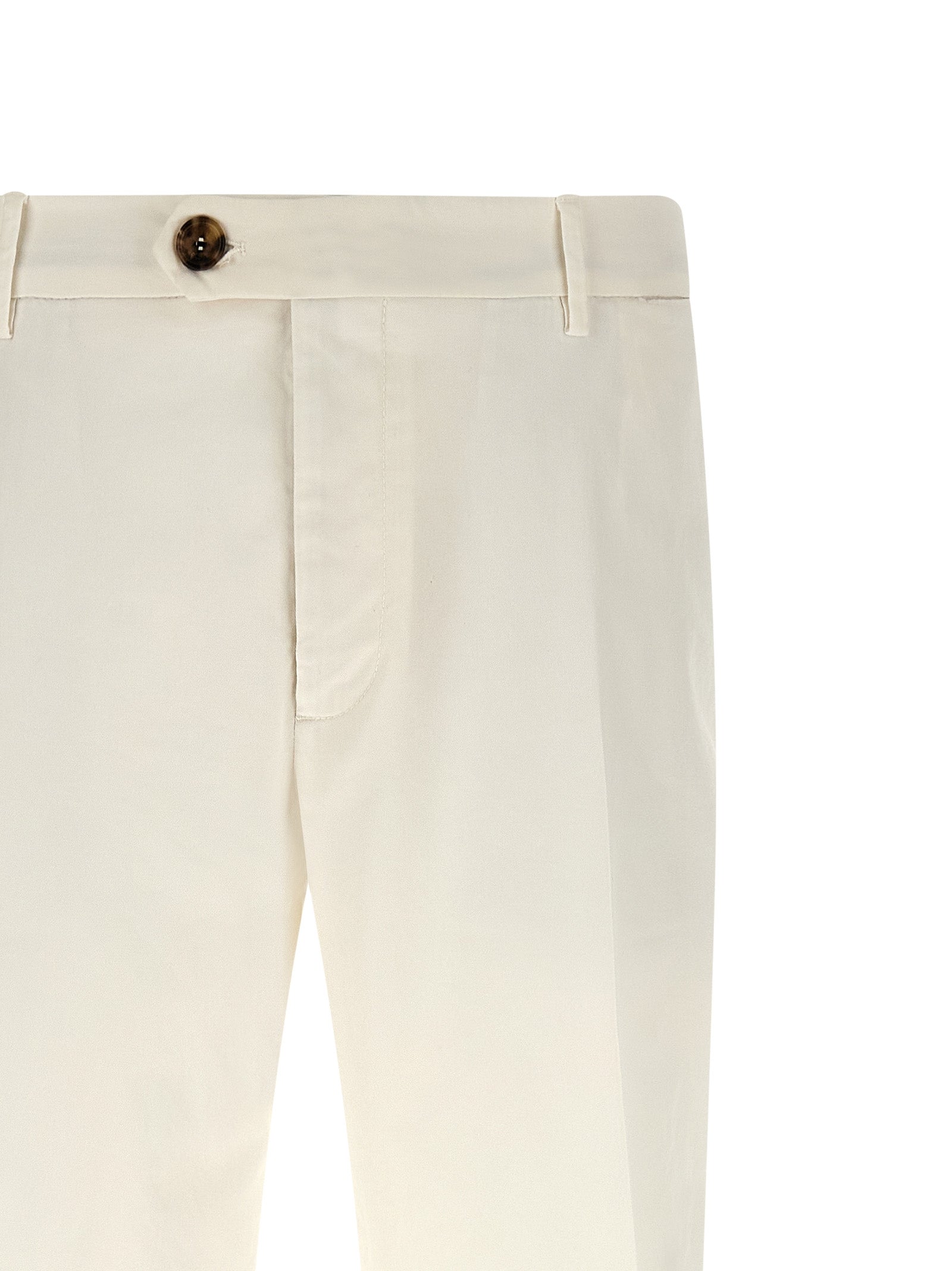 Brunello Cucinelli White Cotton Casual Men's Pants