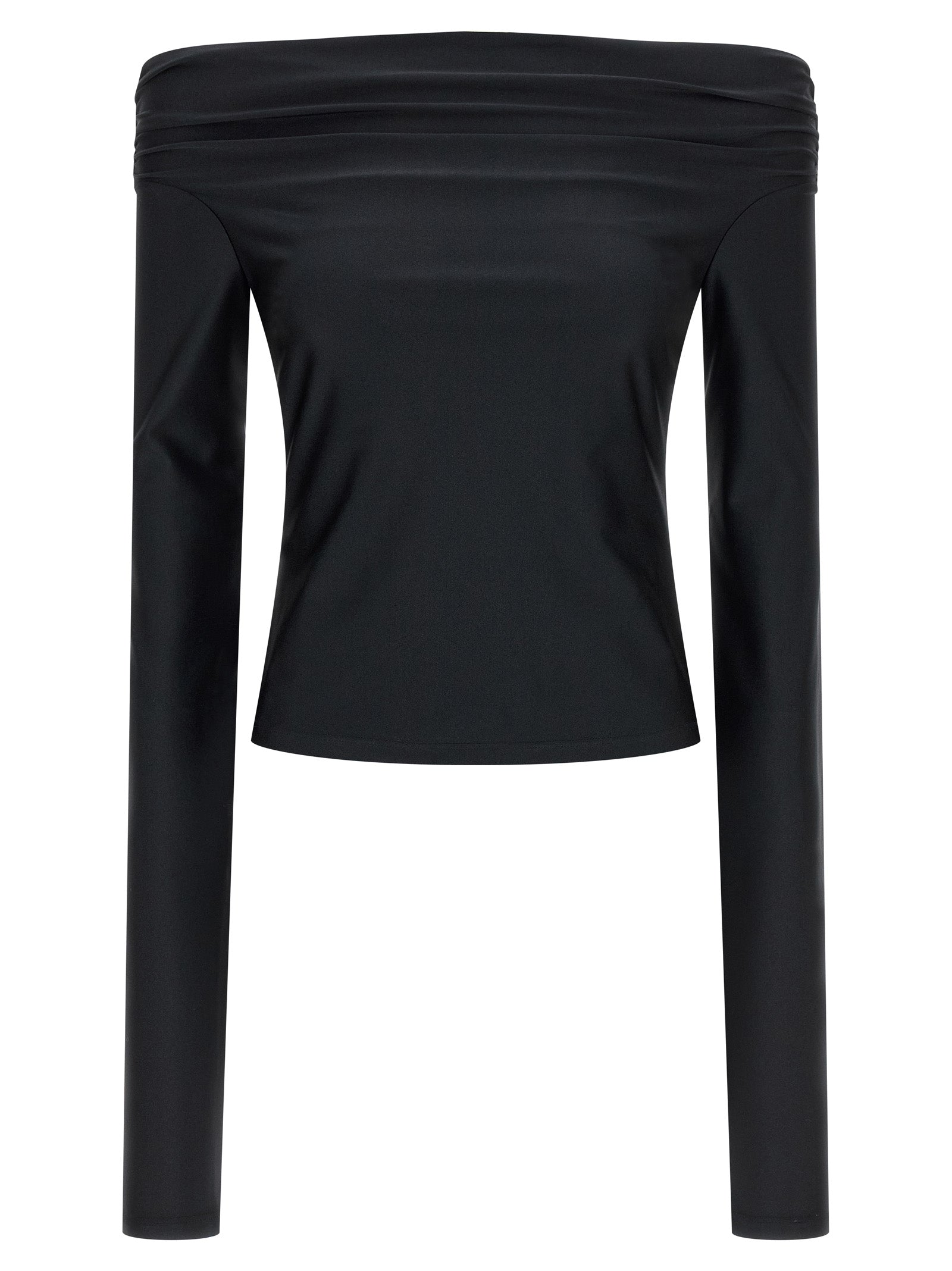 The Andamane Black Polyamide Tank Women's Tops