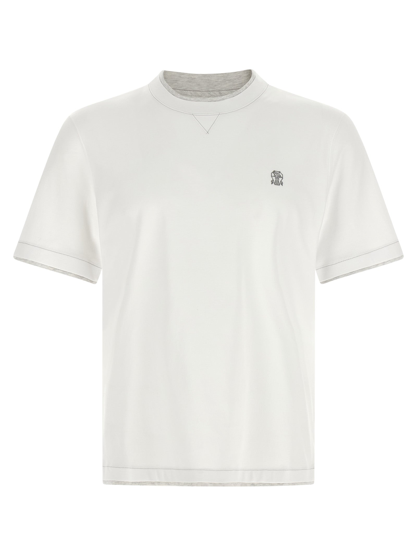 Brunello Cucinelli White Cotton Men's T-Shirt