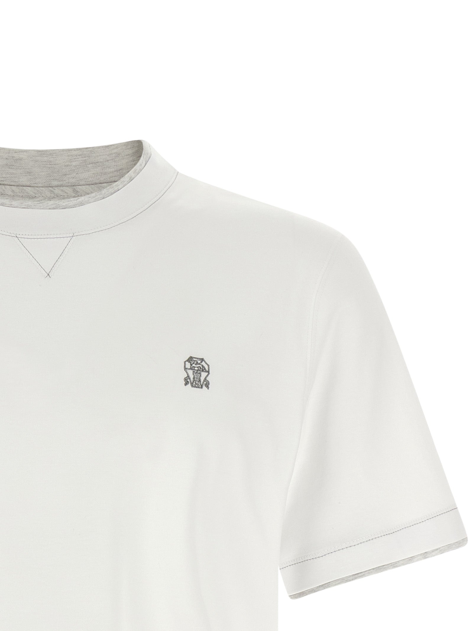 Brunello Cucinelli White Cotton Men's T-Shirt