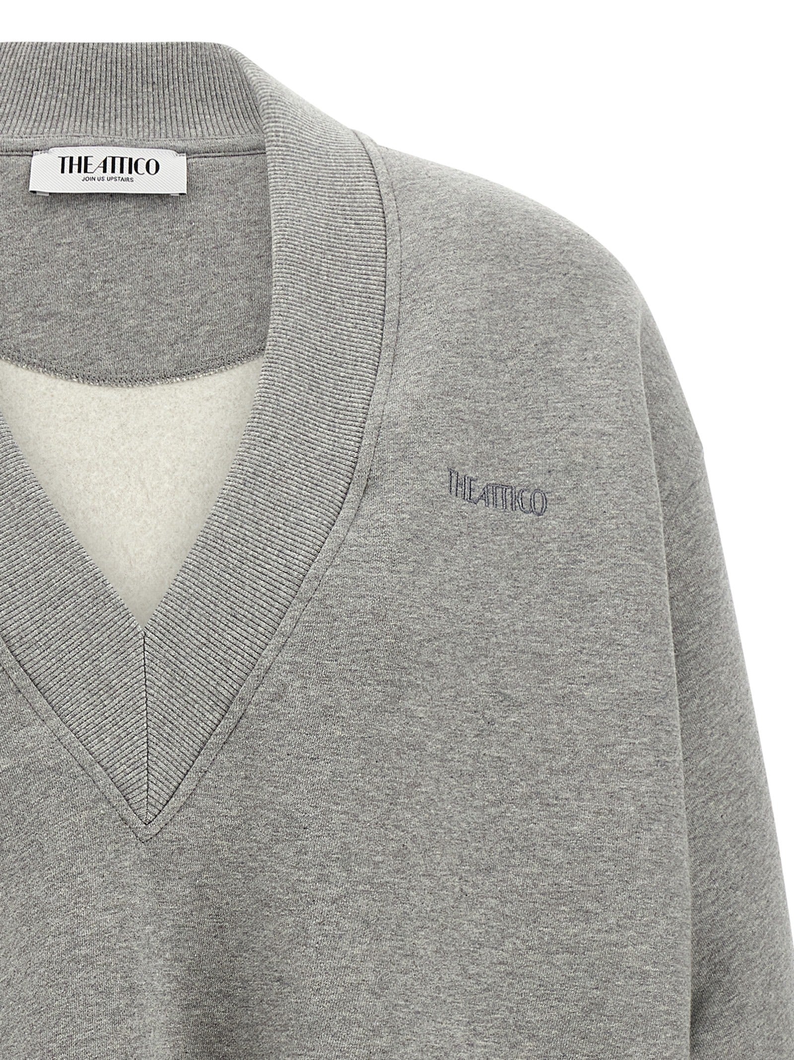 The Attico Gray Cotton Women's Sweatshirt