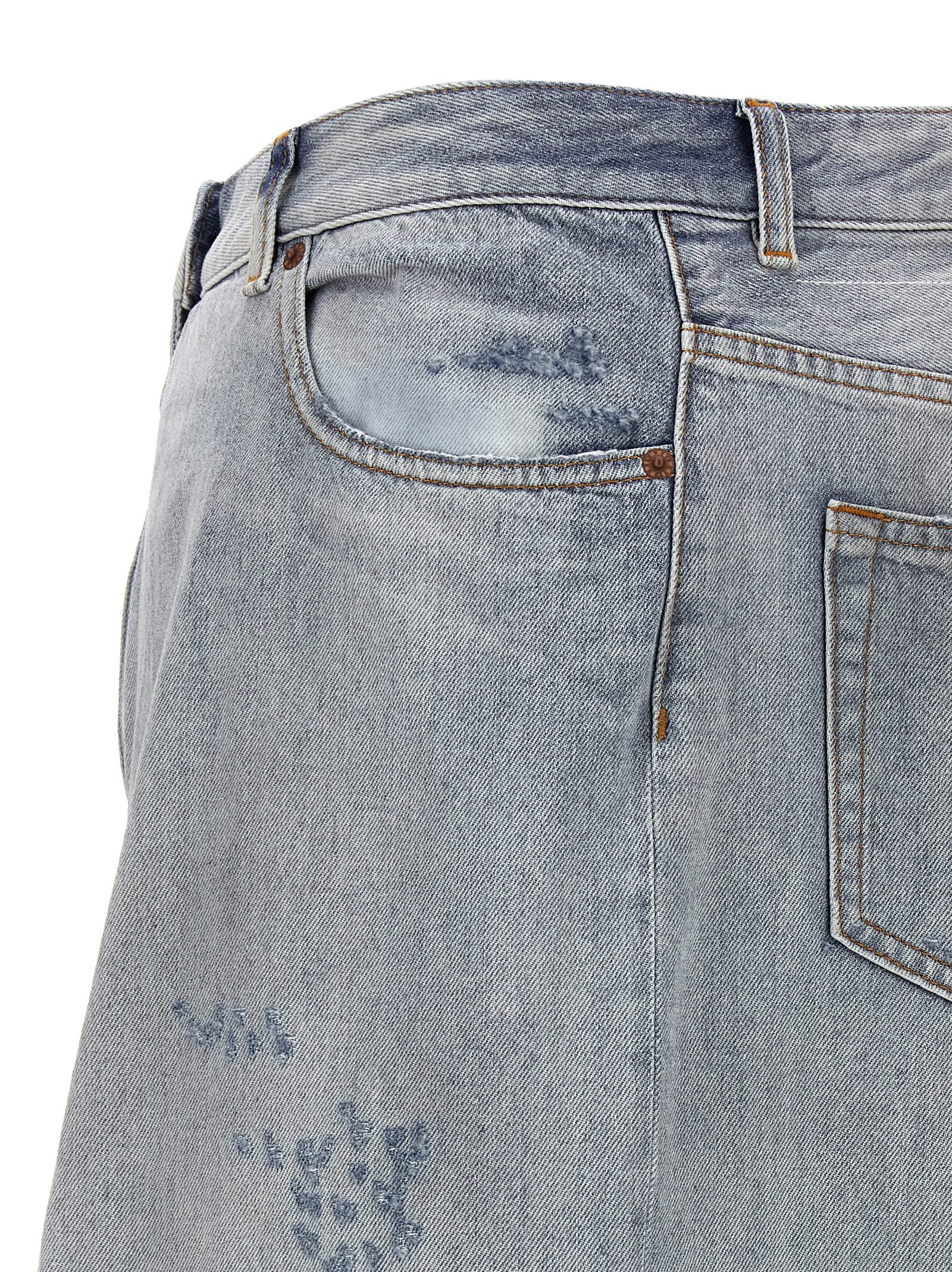 MM6 Maison Margiela Blue Cotton Mini Women's Skirt