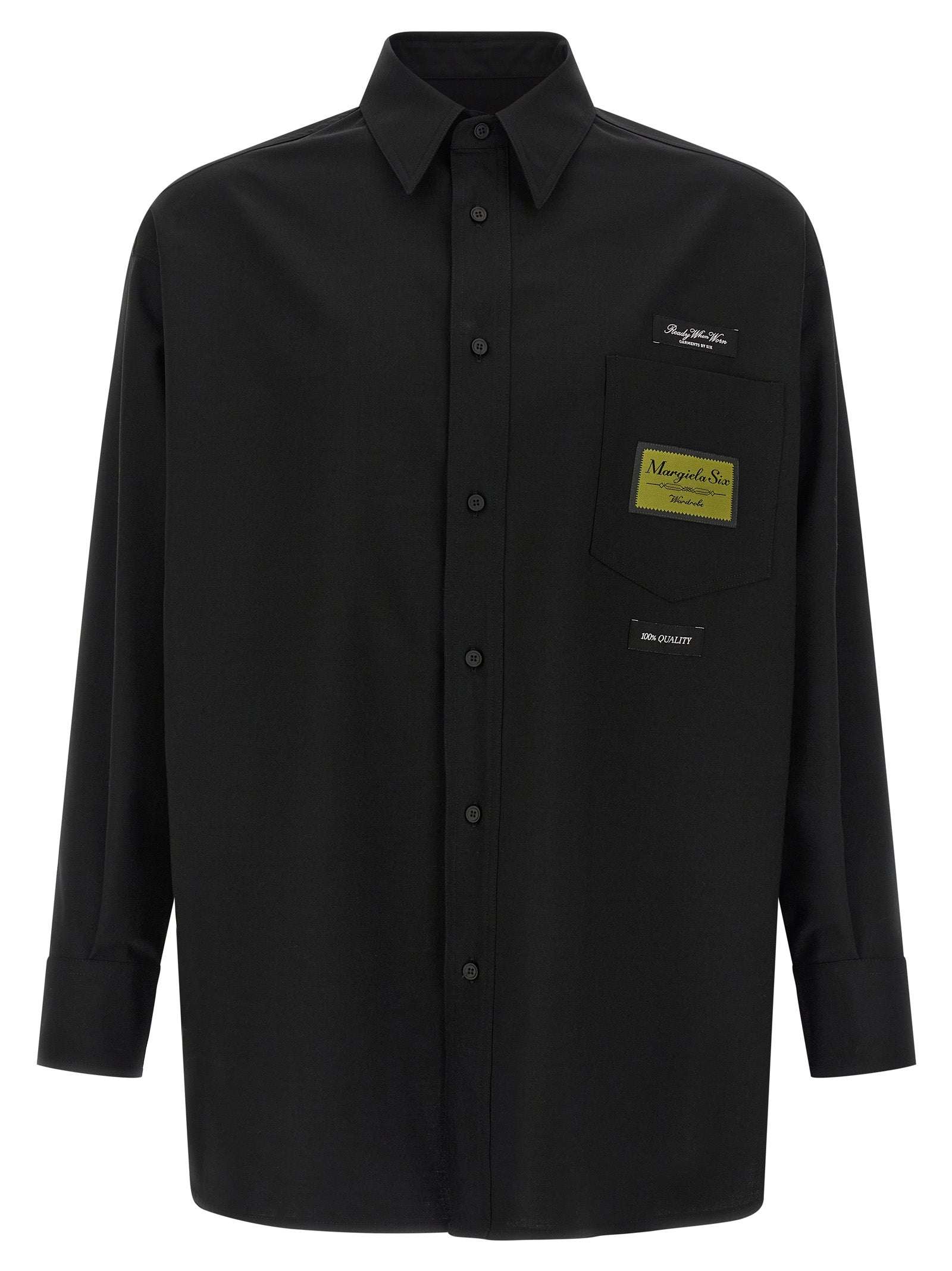 MM6 Maison Margiela Black Polyester Men's Blouse