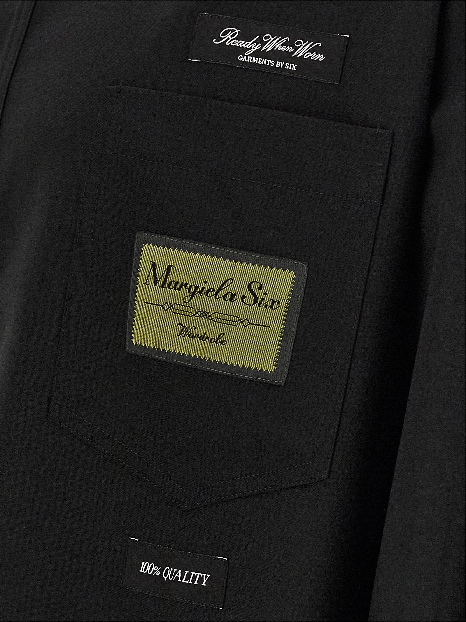 MM6 Maison Margiela Black Polyester Men's Blouse