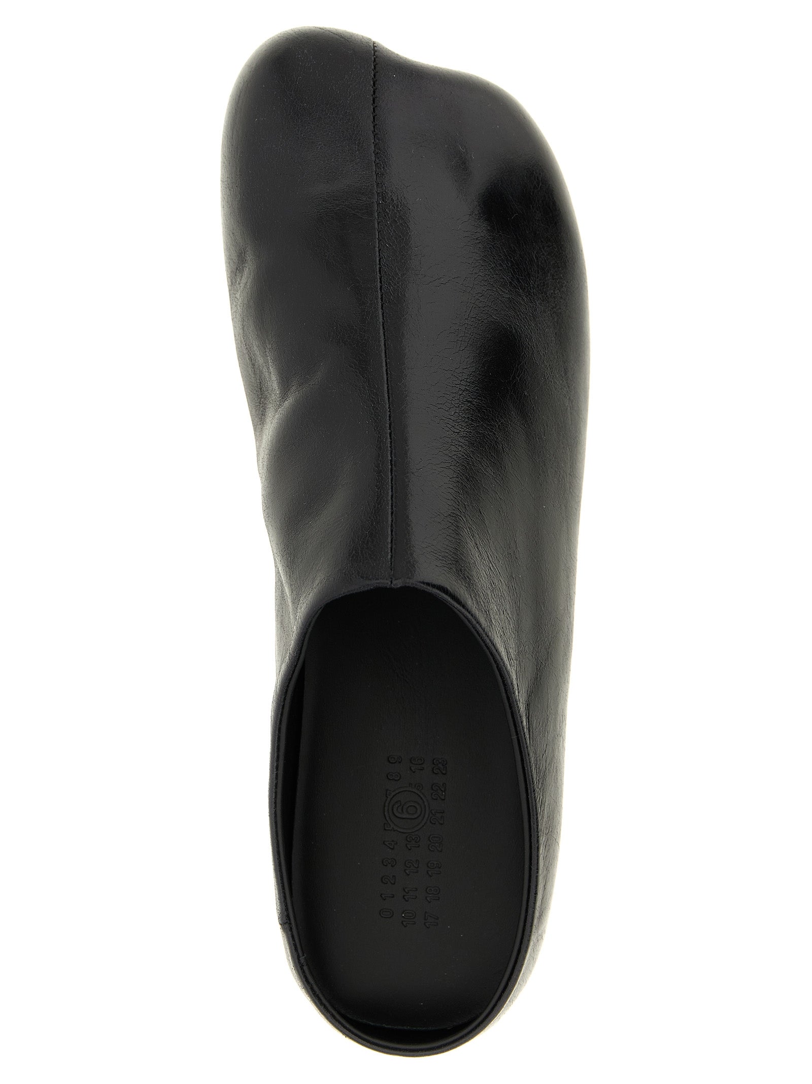 MM6 Maison Margiela Black Calfskin Men's Clogs