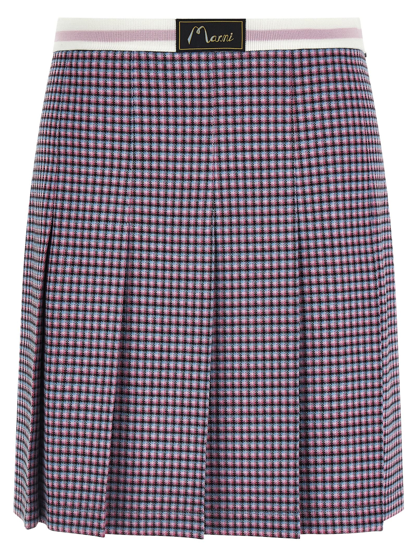 Marni Purple Viscose Long Women's Skirt
