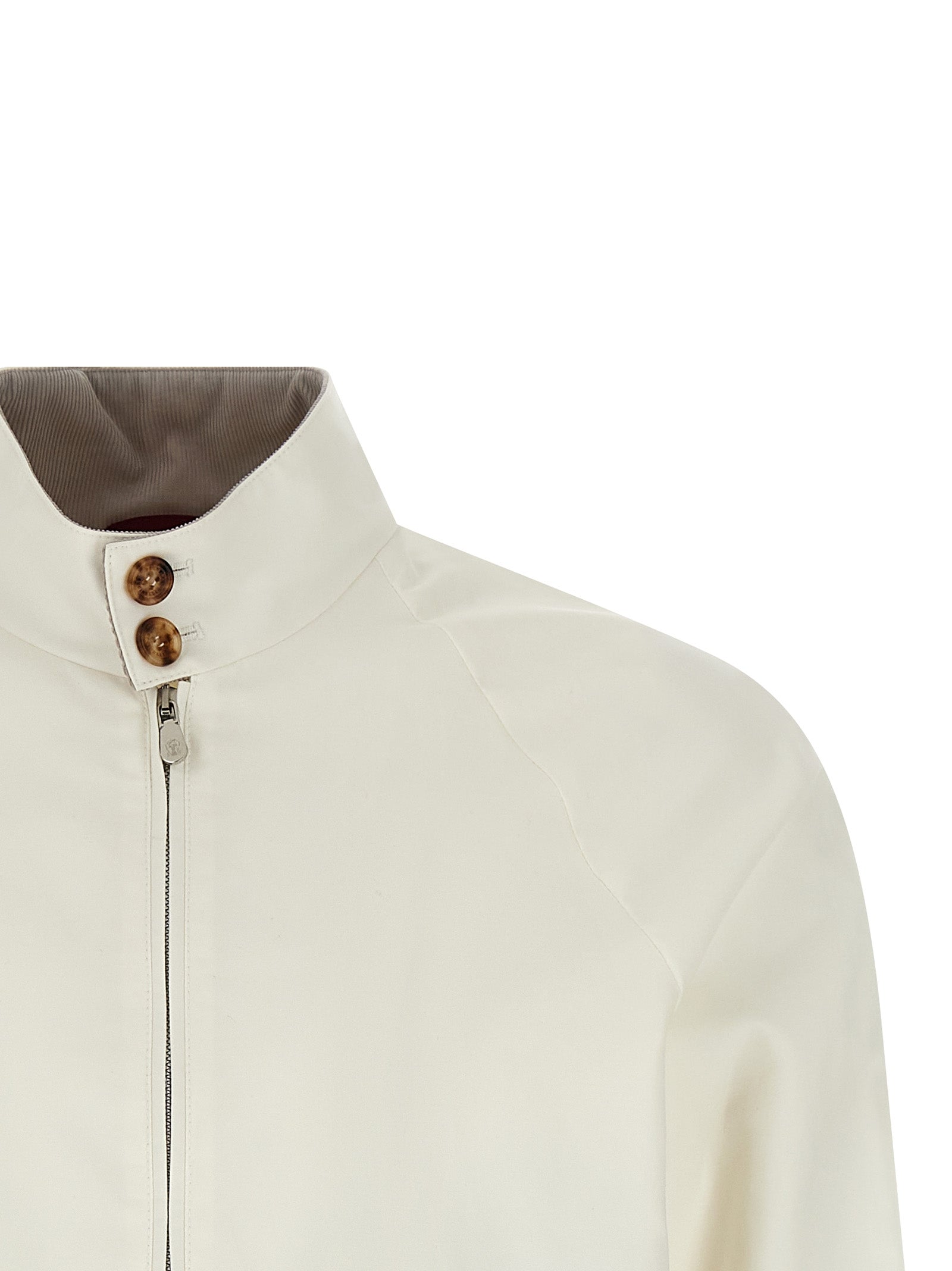 Brunello Cucinelli White Cotton Full-Length Men's Jacket