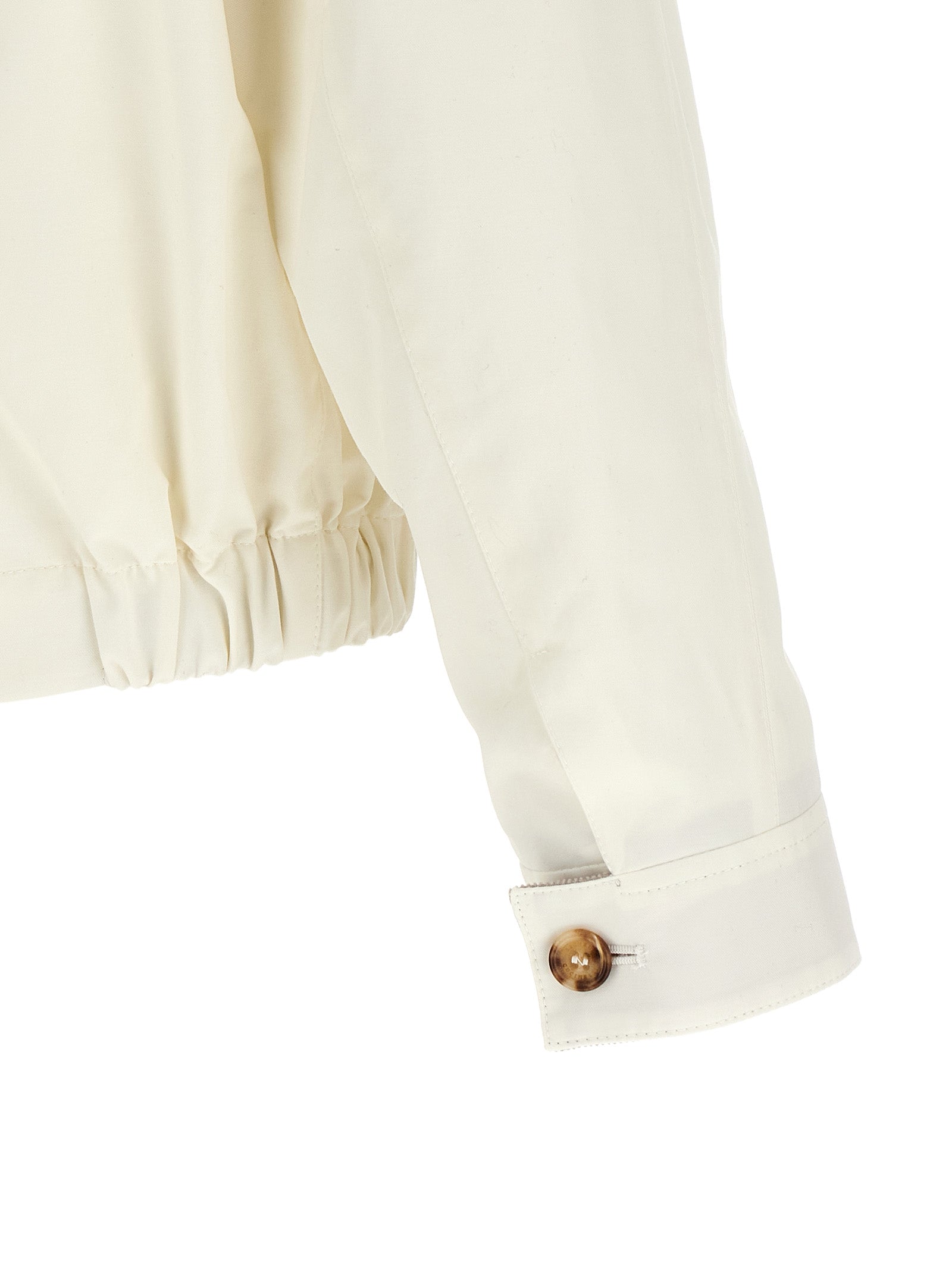 Brunello Cucinelli White Cotton Full-Length Men's Jacket