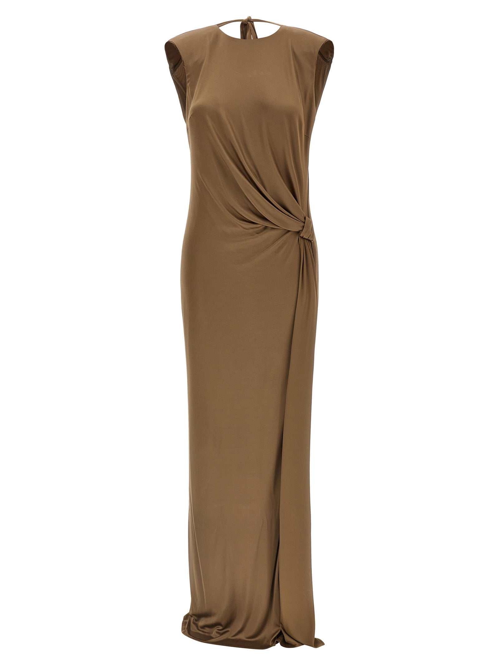 Elisabetta Franchi Beige Viscose Long Women's Dress