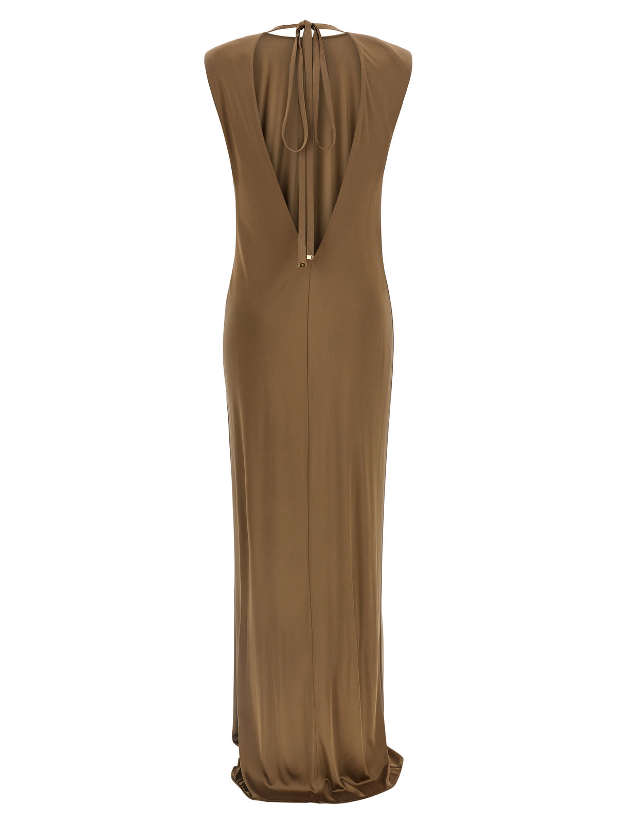 Elisabetta Franchi Beige Viscose Long Women's Dress