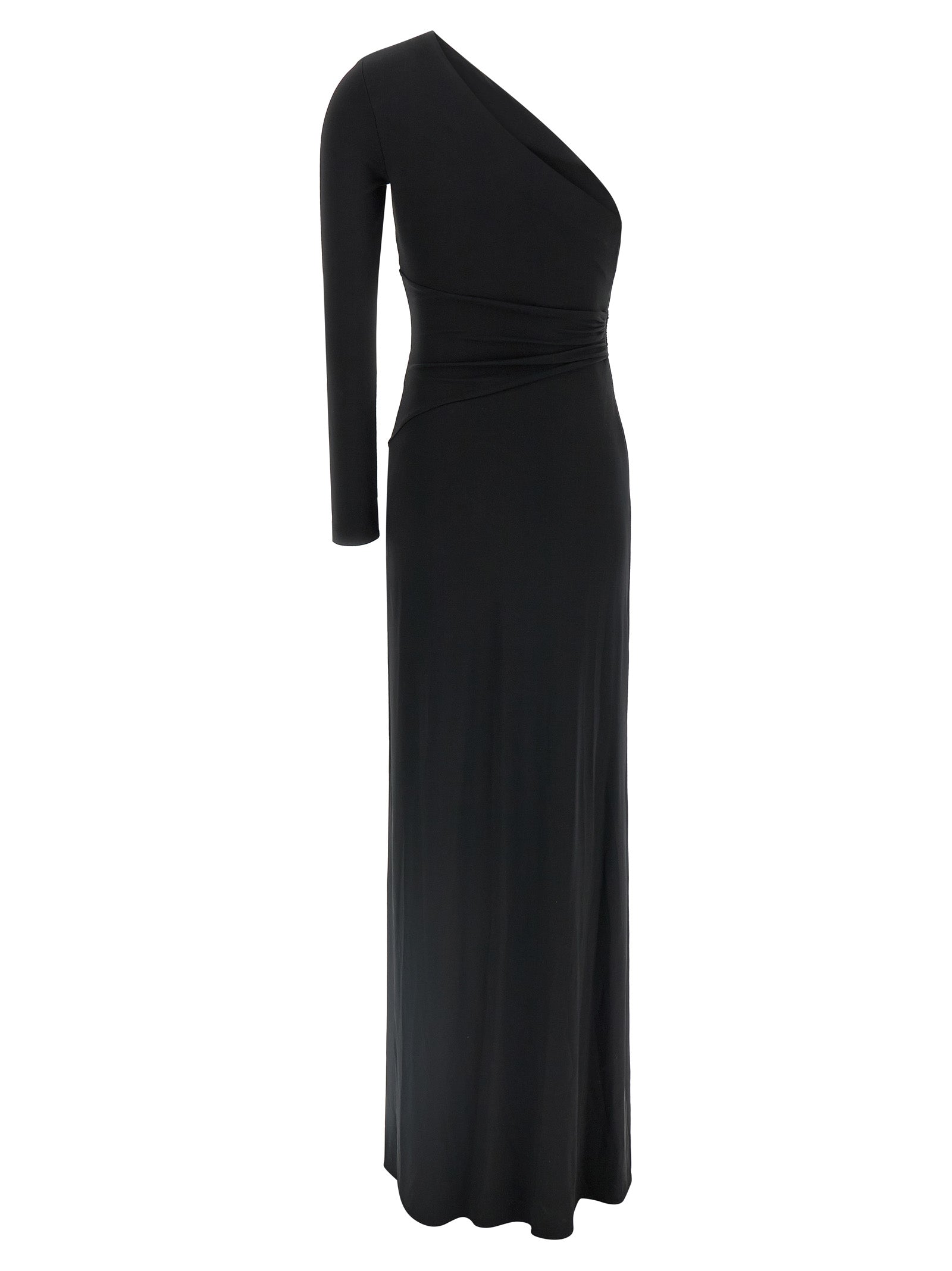 Elisabetta Franchi Black Viscose Long Women's Dress