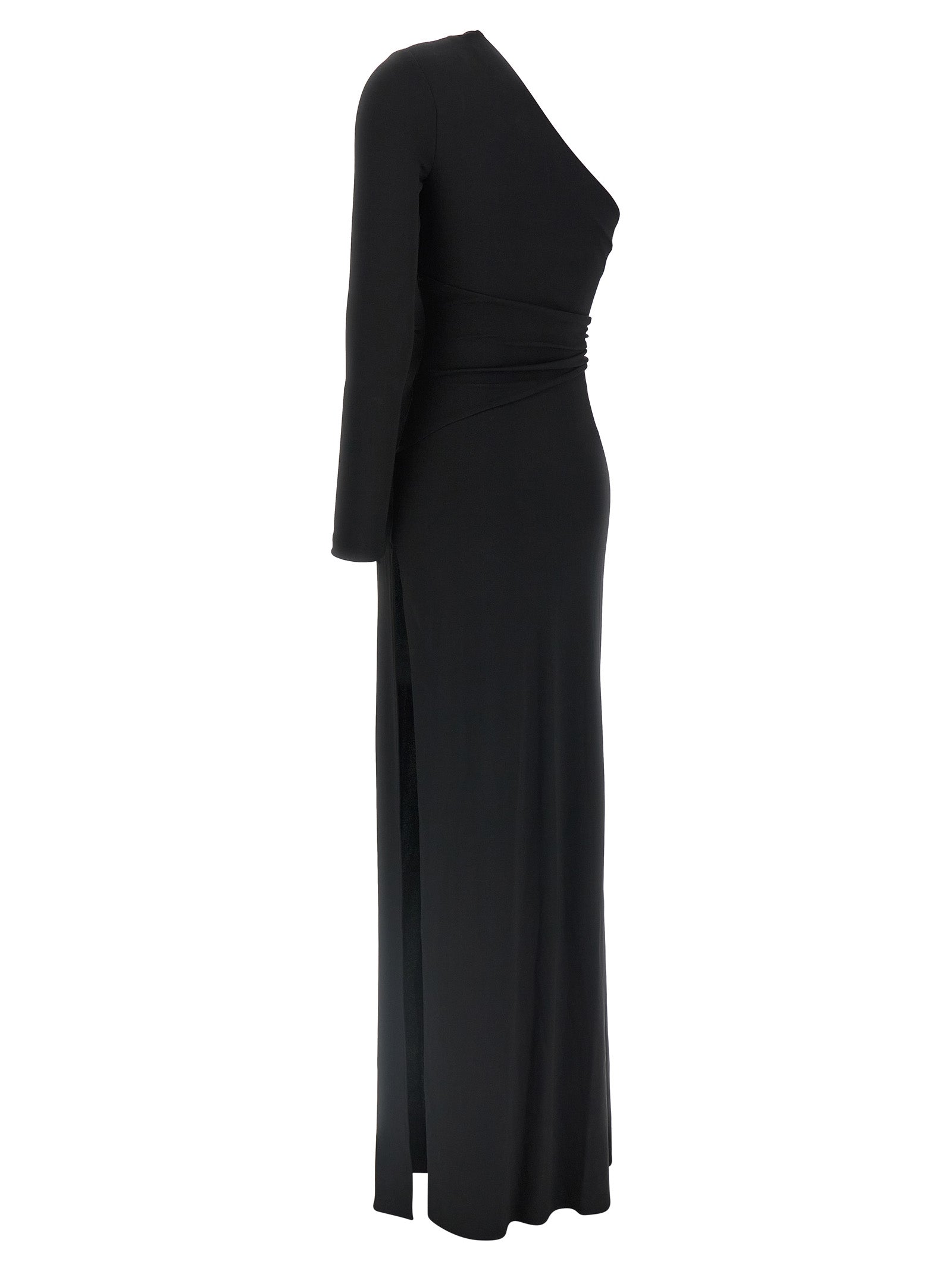 Elisabetta Franchi Black Viscose Long Women's Dress