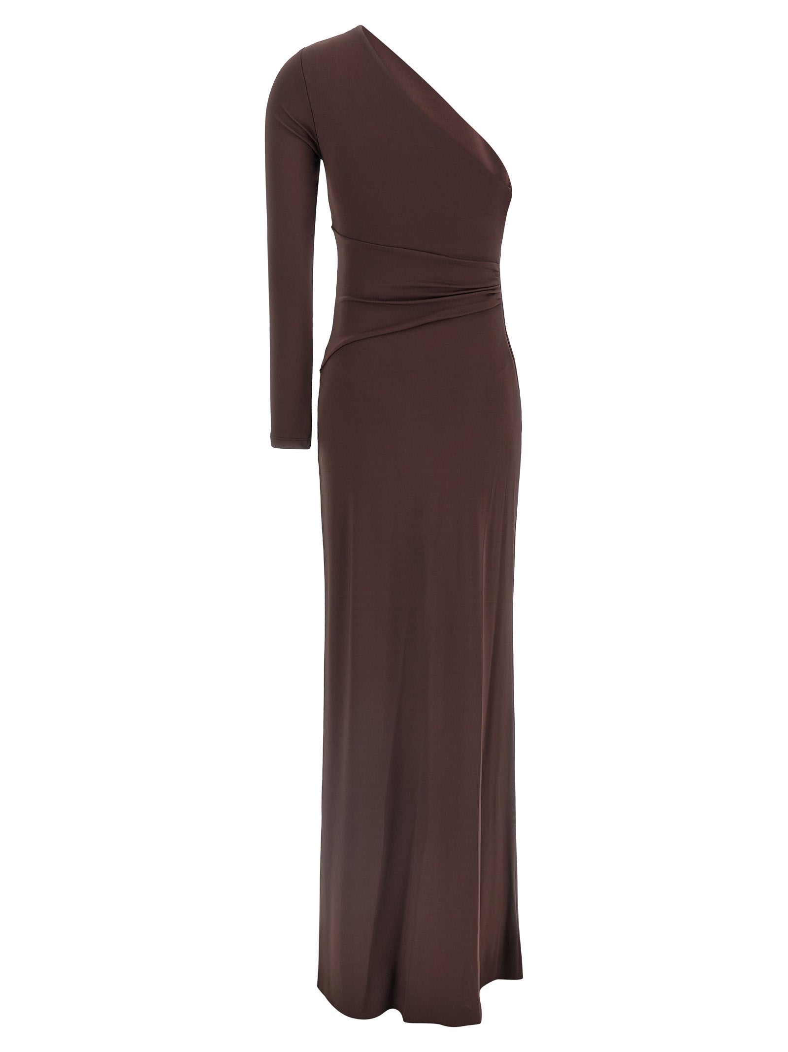 Elisabetta Franchi Brown Viscose Long Women's Dress