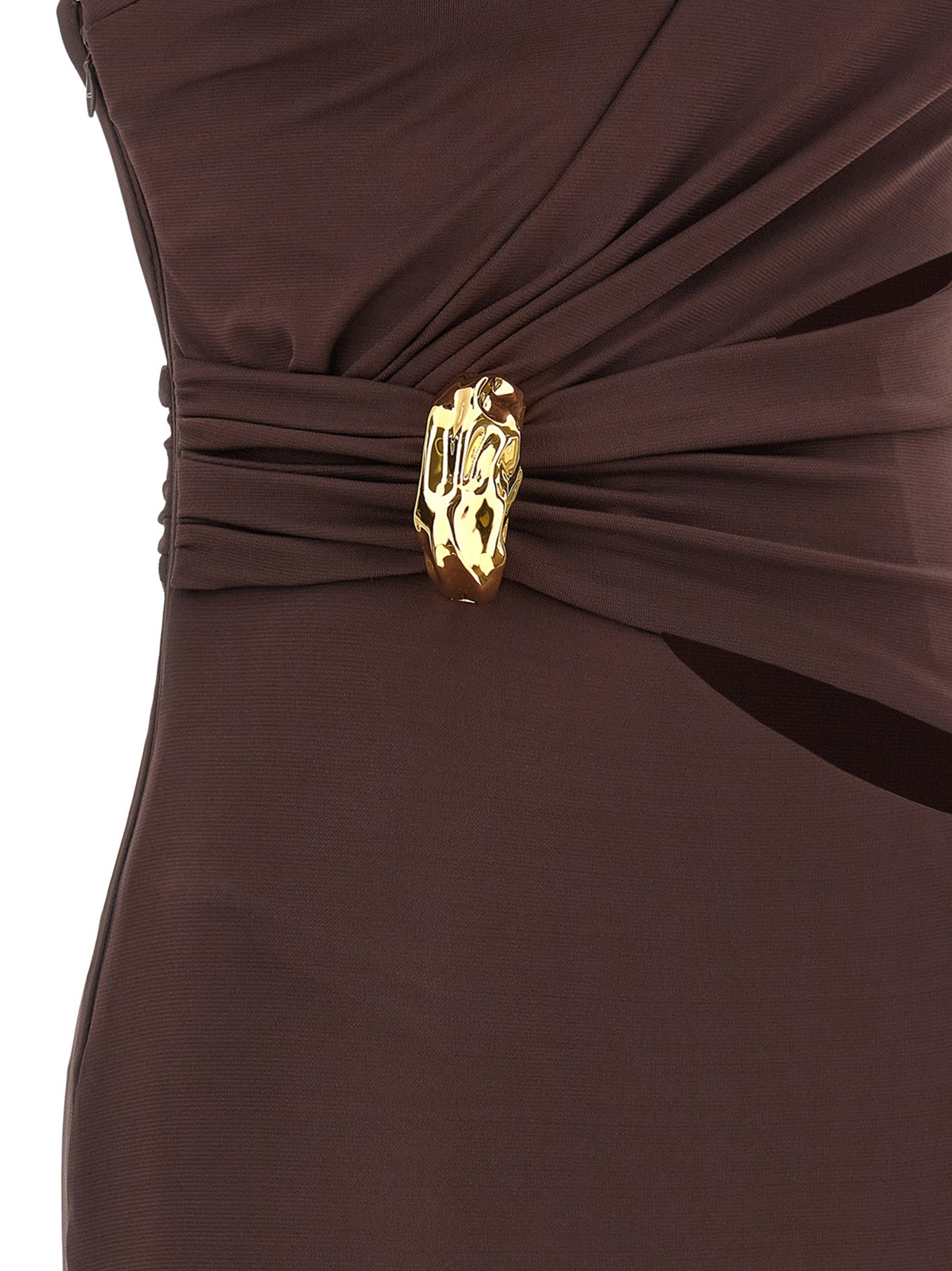 Elisabetta Franchi Brown Viscose Long Women's Dress