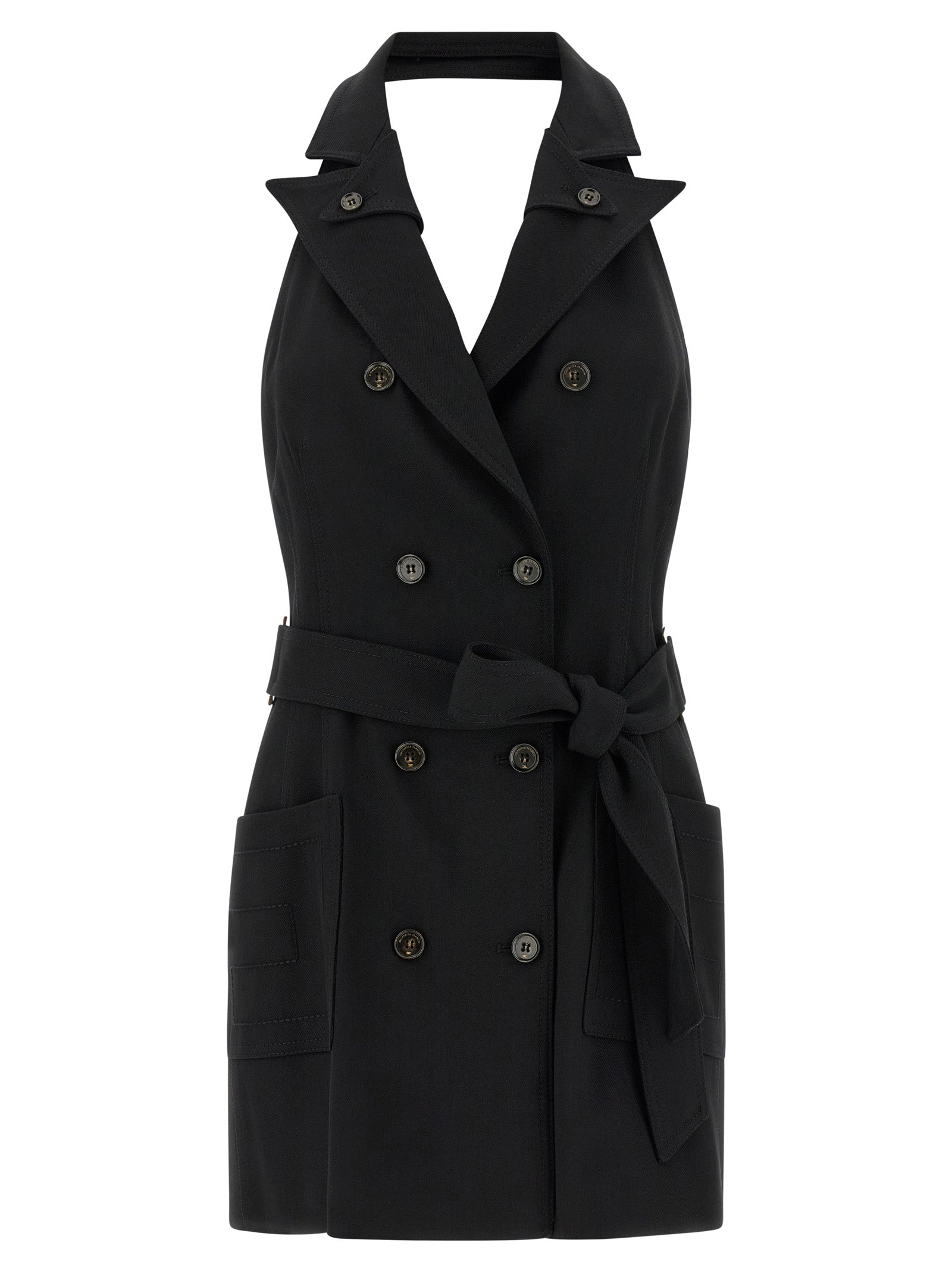 Elisabetta Franchi Black Viscose Short Women's Dress