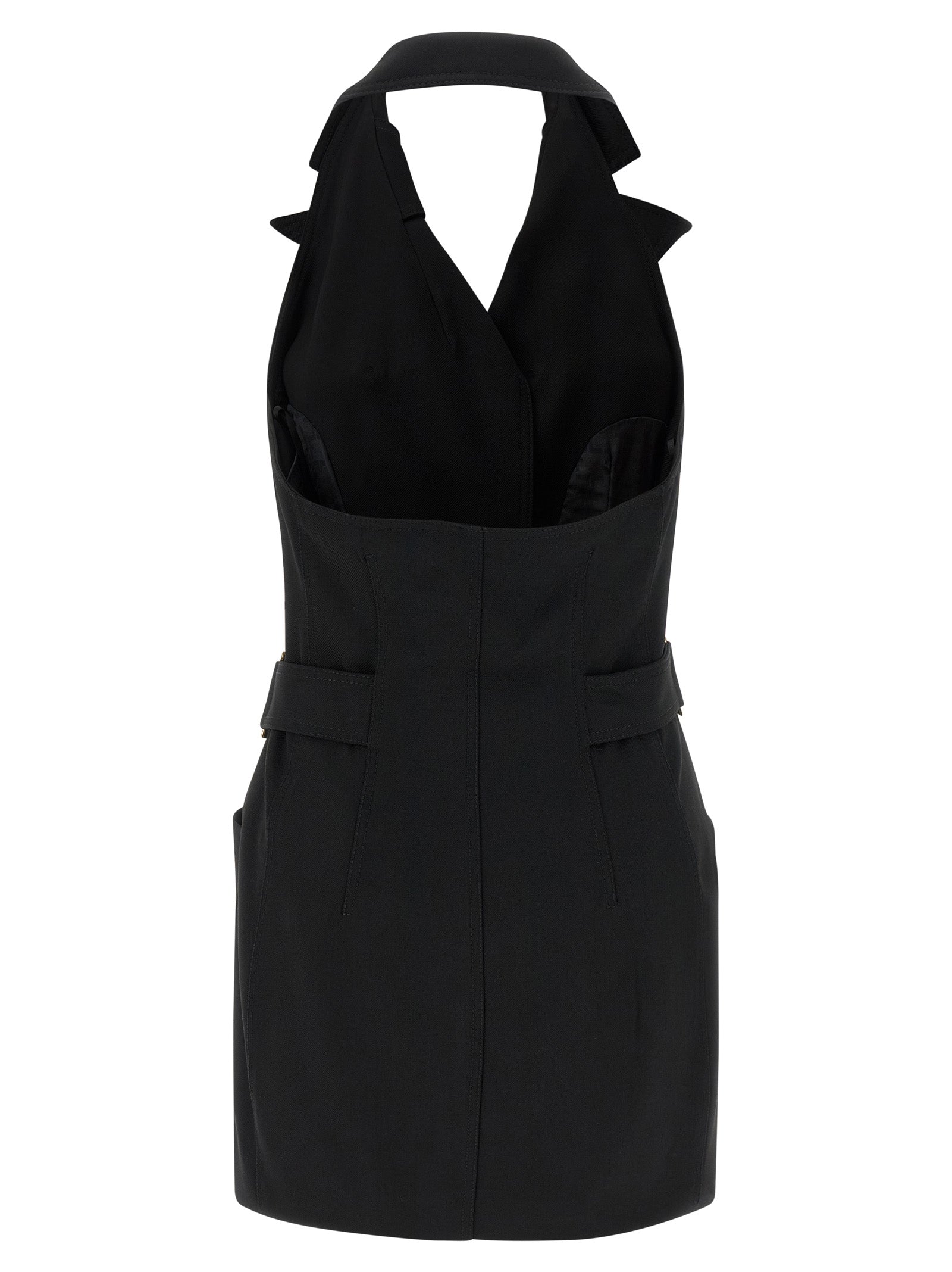 Elisabetta Franchi Black Viscose Short Women's Dress