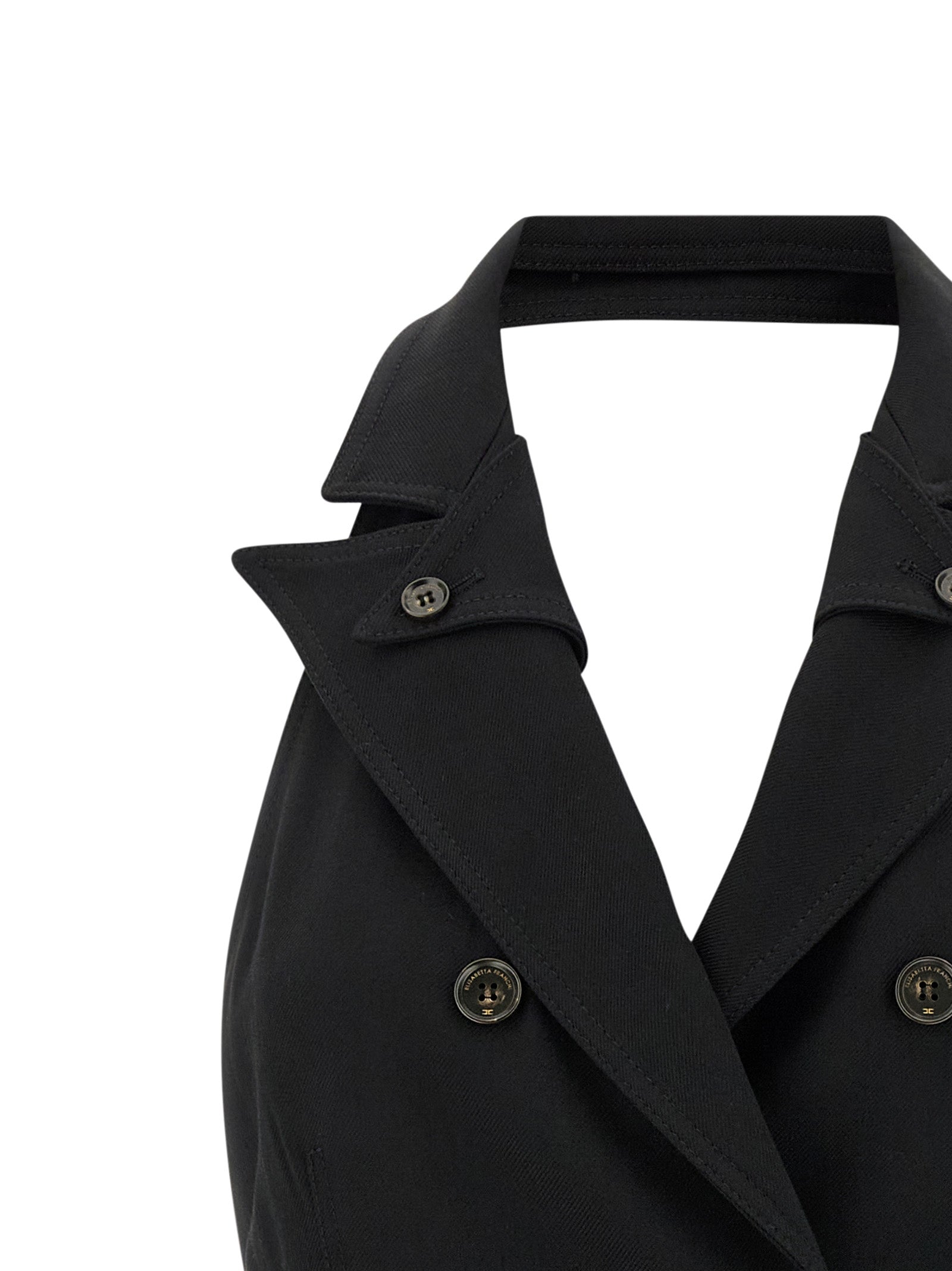 Elisabetta Franchi Black Viscose Short Women's Dress