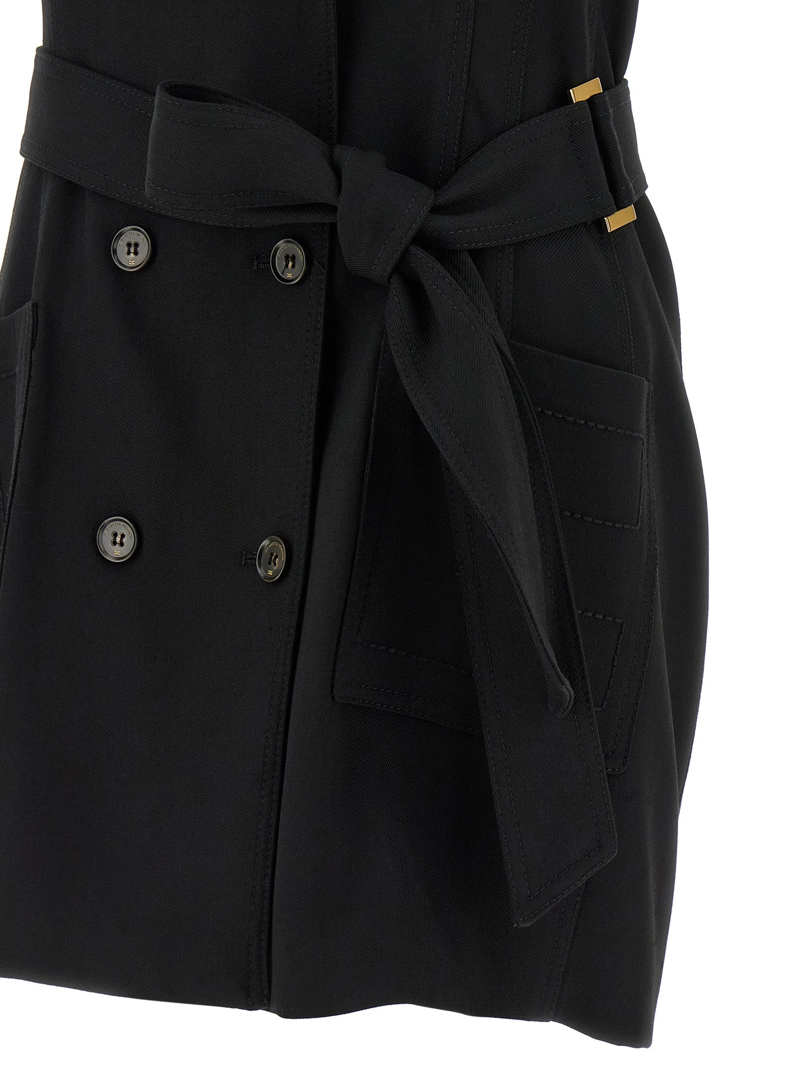 Elisabetta Franchi Black Viscose Short Women's Dress
