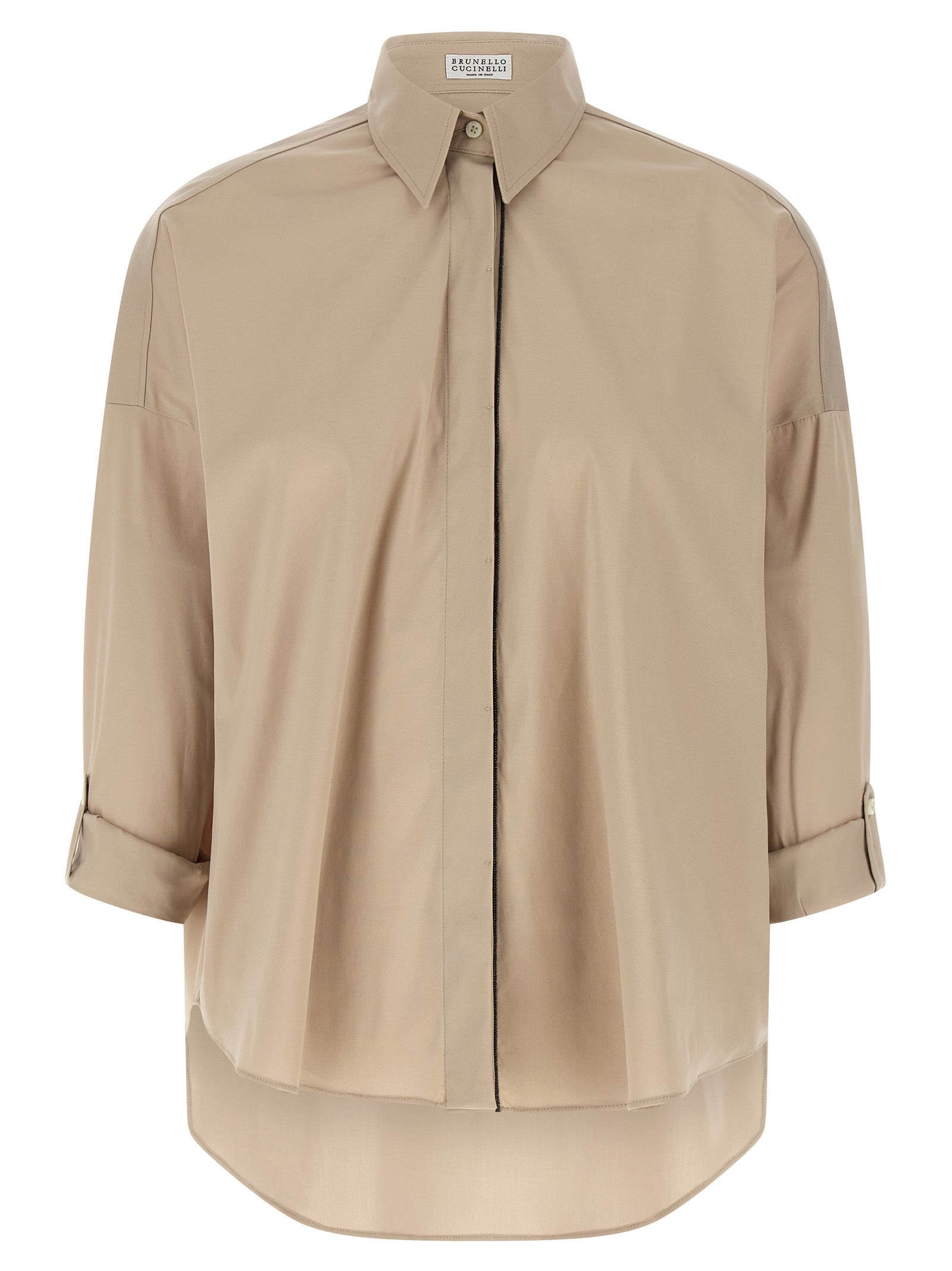 Brunello Cucinelli Beige Cotton Women's Blouse