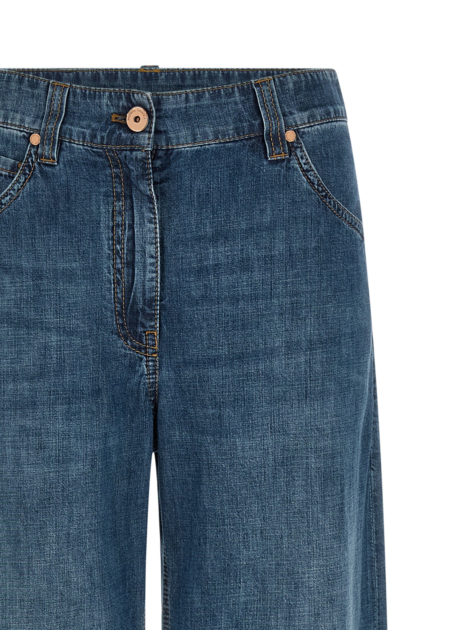 Brunello Cucinelli Blue Cotton Relaxed Fit Women's Jeans