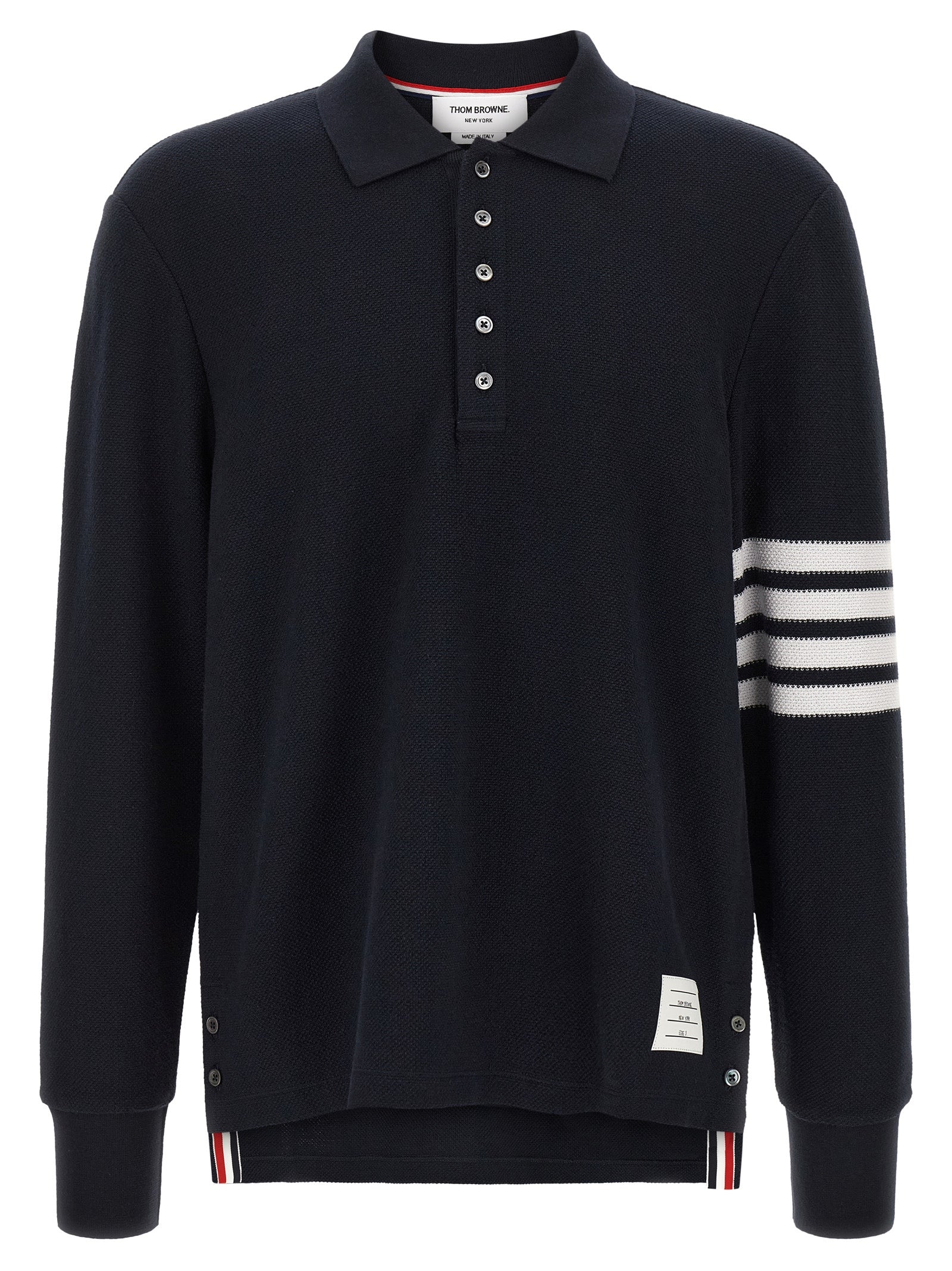 Thom Browne Blue Cotton Polo Men's Shirt